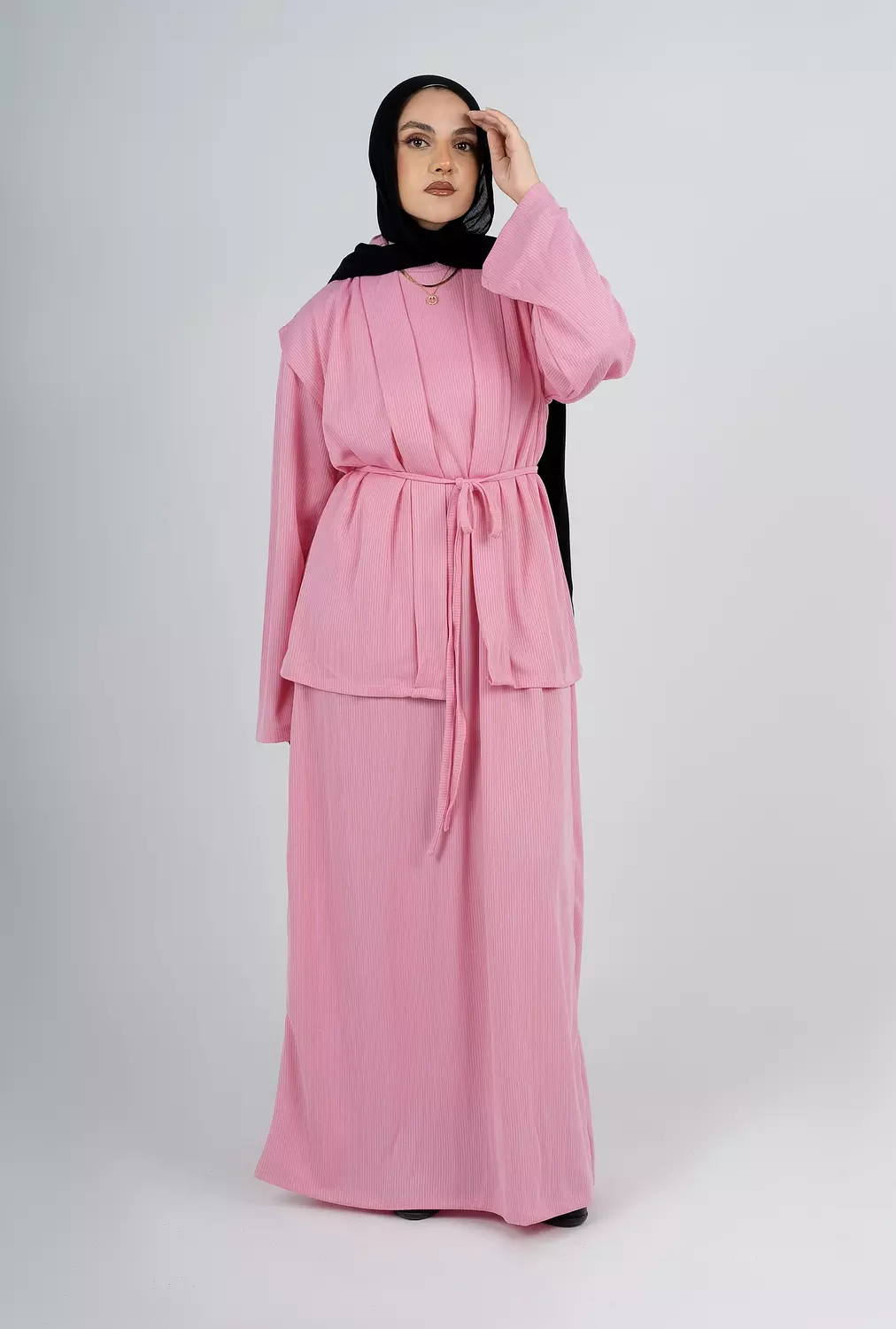 ARIA DRESS in Pink ( 2 piece ) image