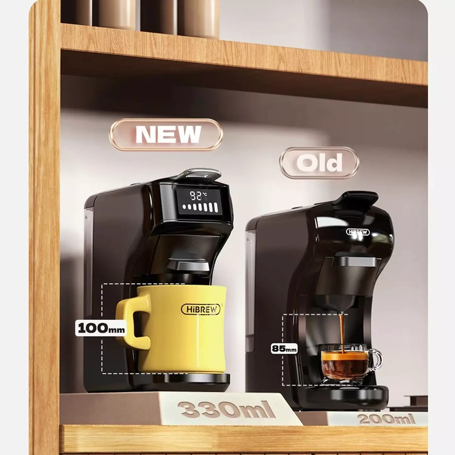 HiBREW 6in1 Capsule Coffee Machine Hot/Cold Multiple Espresso Cafetera Cappuccino Coffee Maker Dolce Gusto Nespresso Powder H1B  9
