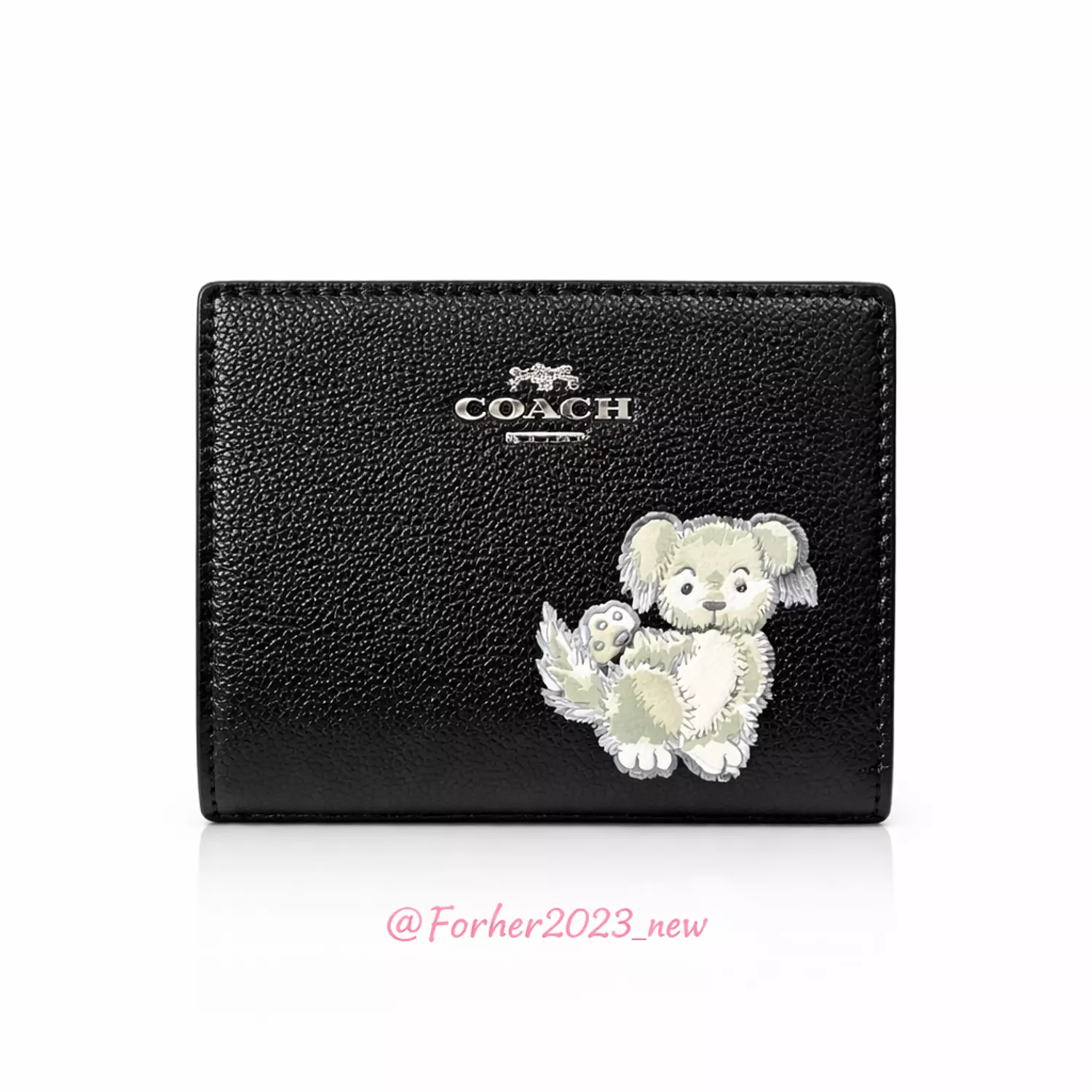 Coach snap wallet teddy bear image