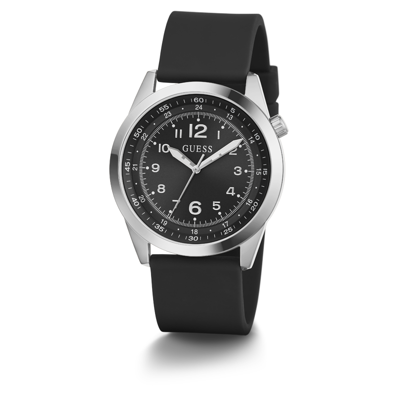 Guess GW0494G1 Gents Watch Silver Polished Case Stainless Steel/ Silicone Strap 6
