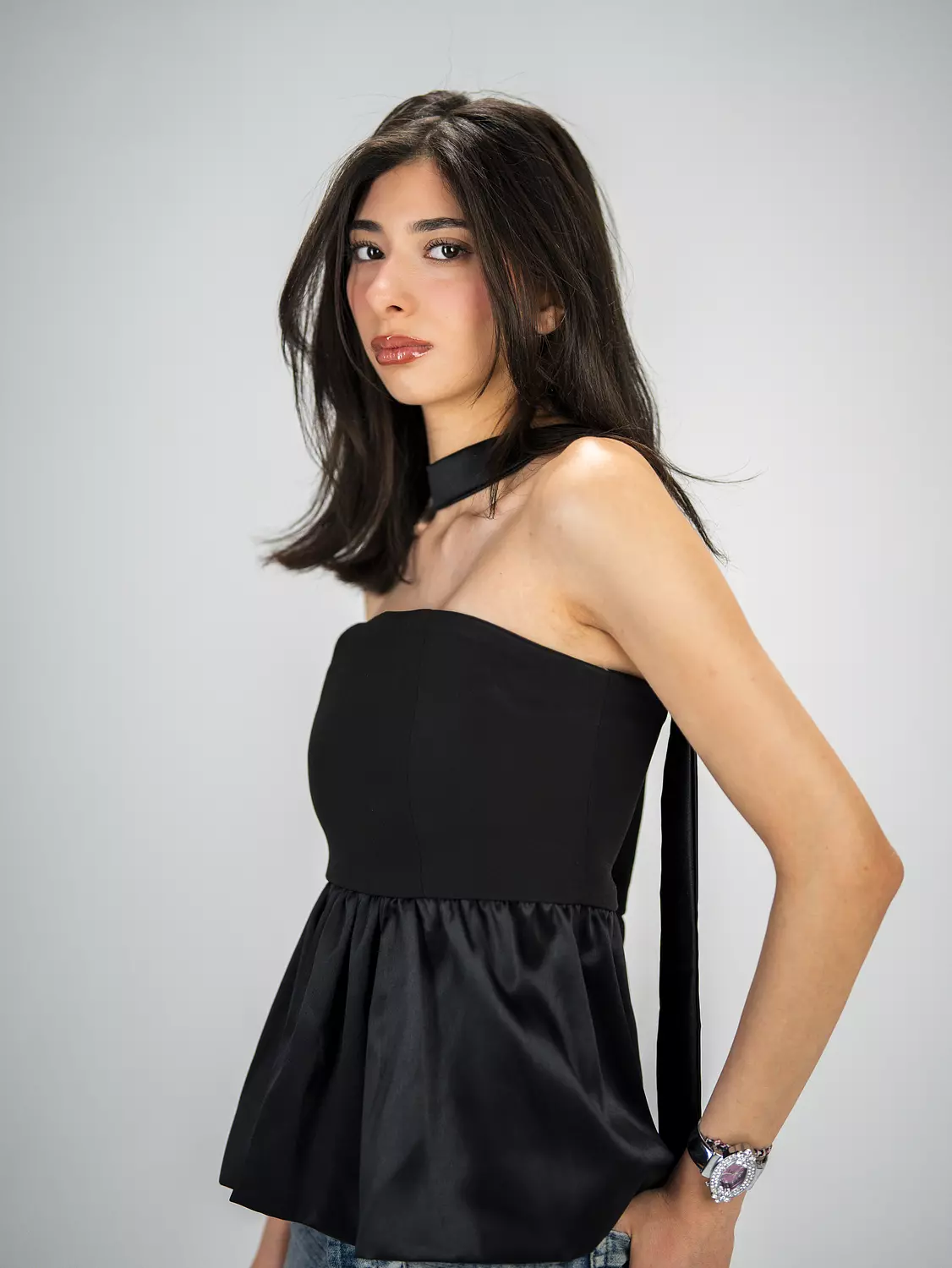 Satin Ruffle Top 4