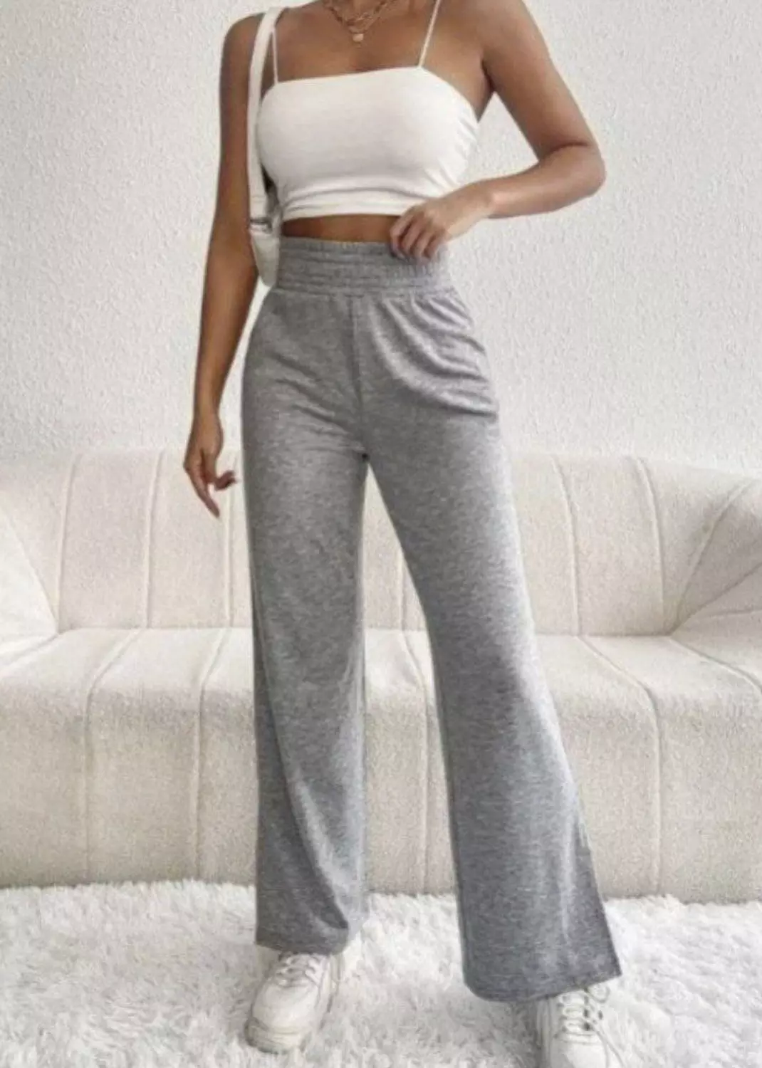 Sweat pants with side slit 2