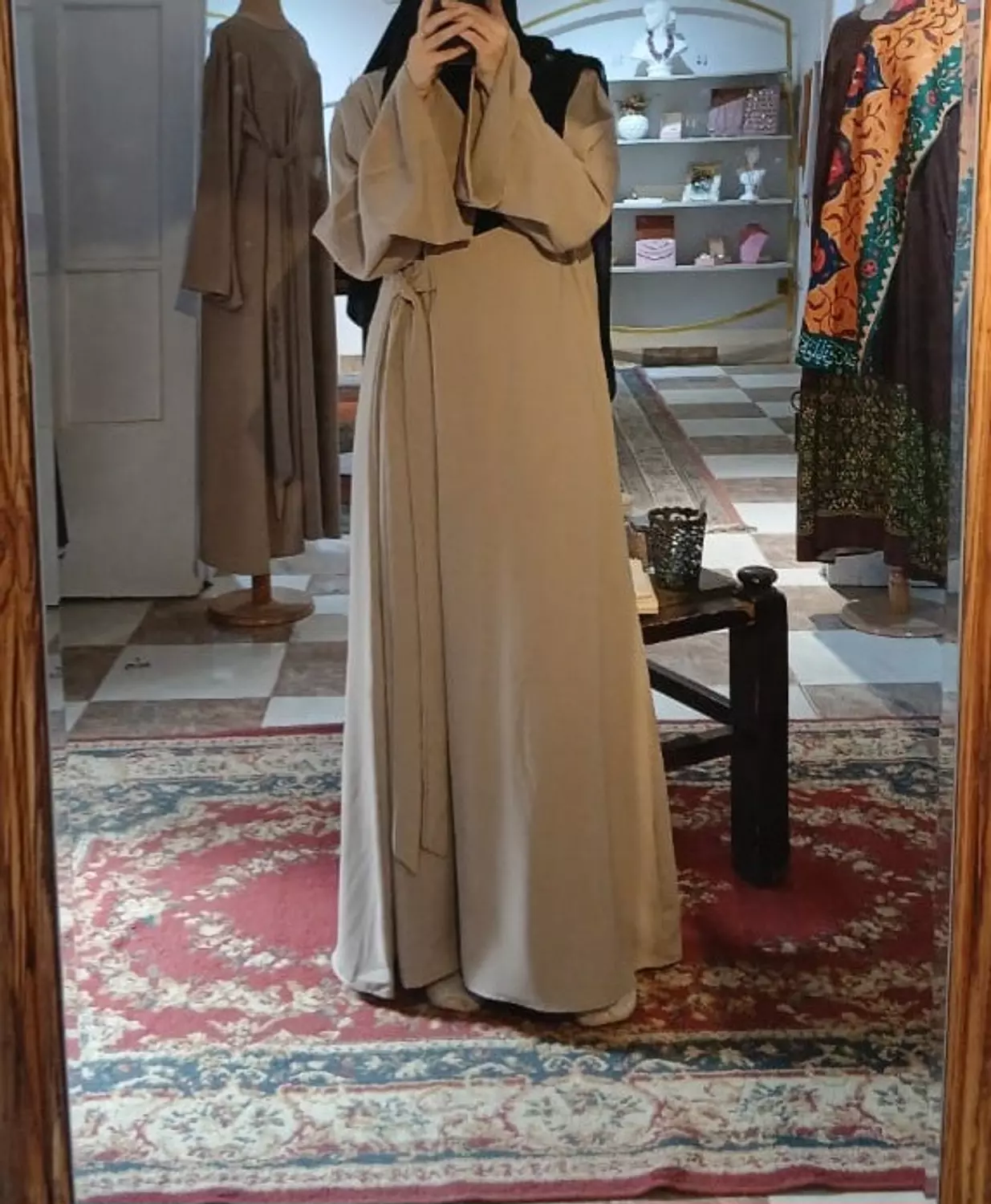 عباية كتان سلاب بيج image