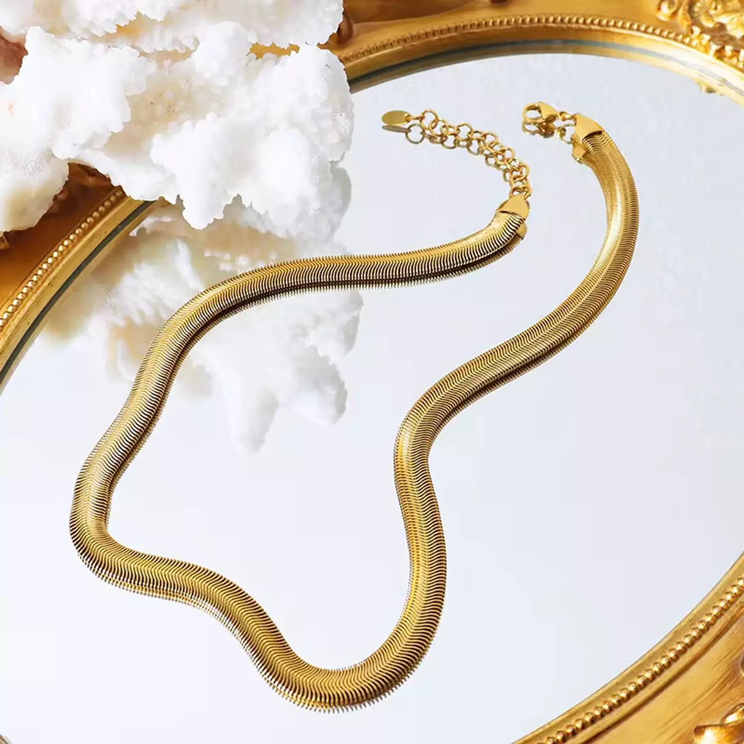 Thick Snake chain Necklace - Bracelet 5