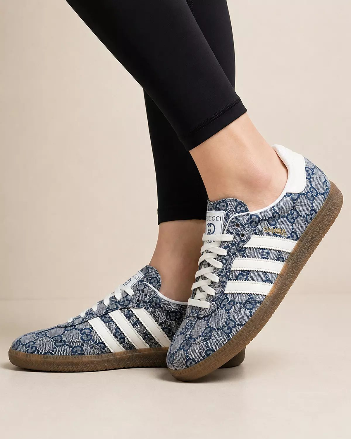 Women’s Samba Shoes – Blue Jeans Gucci Print image