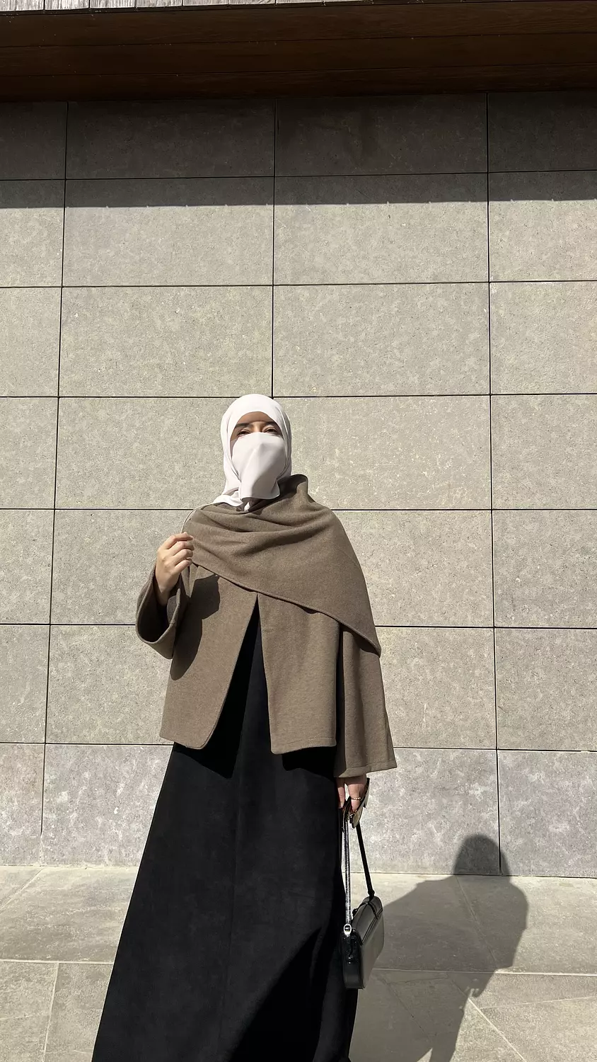 Nabeela Shawl Coat - Beige  image