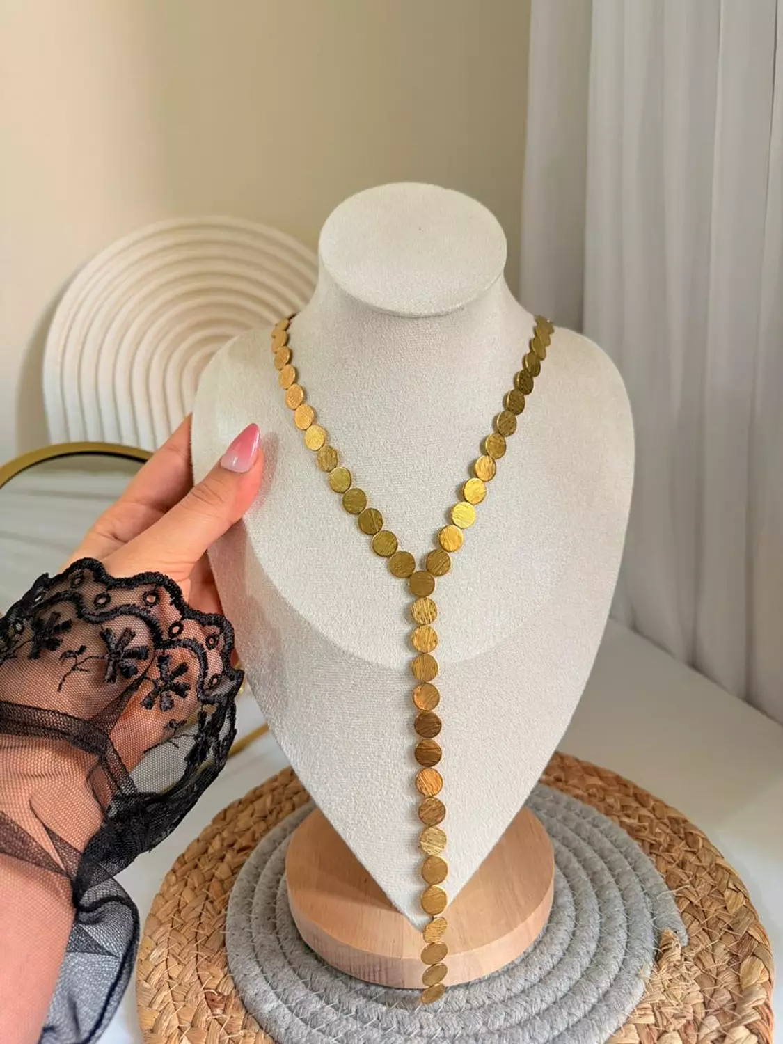 Plain long necklace  image