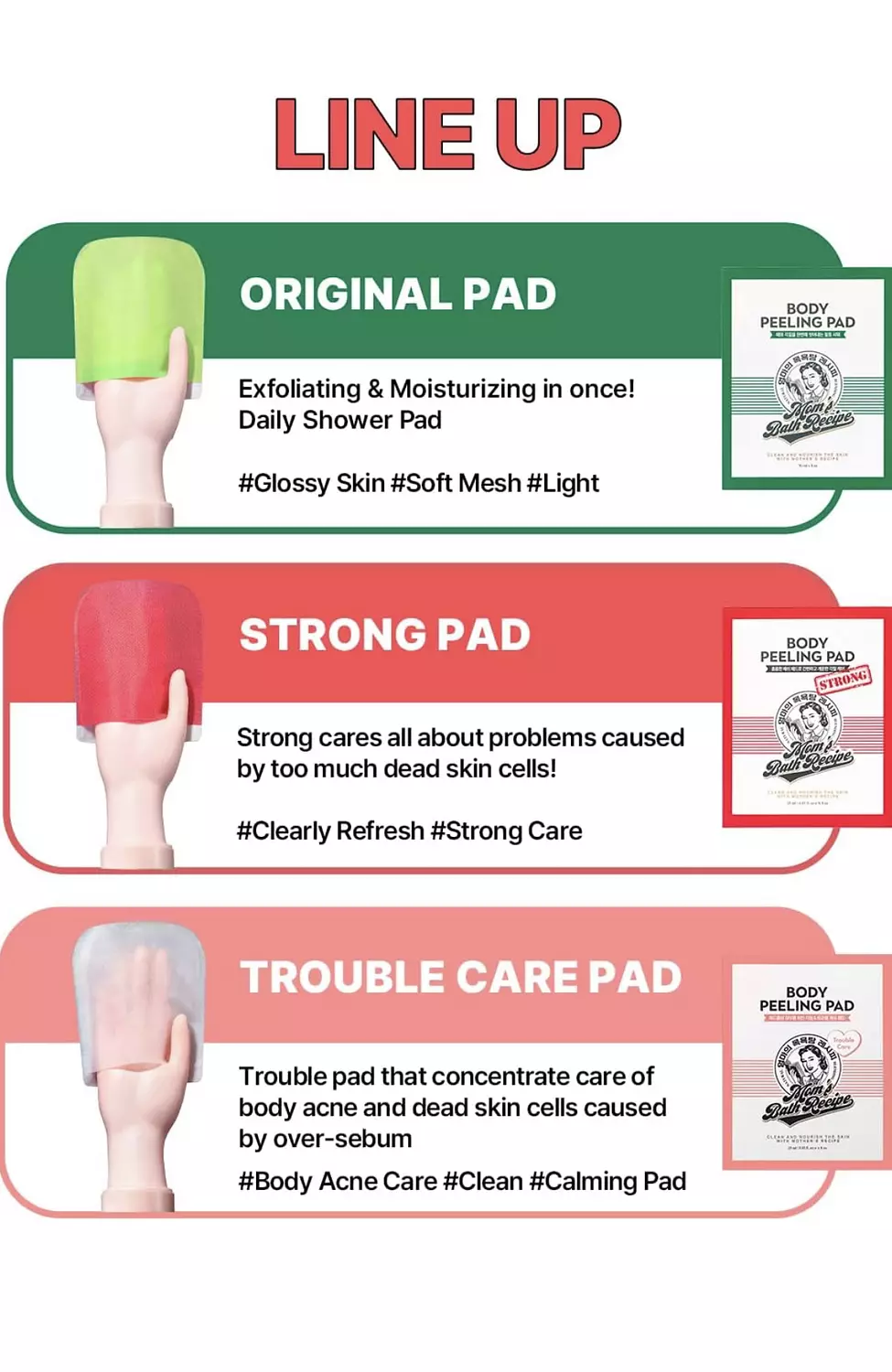 Moms Bath Recipe Body Peeling Pad TROUBLE CARE hover image