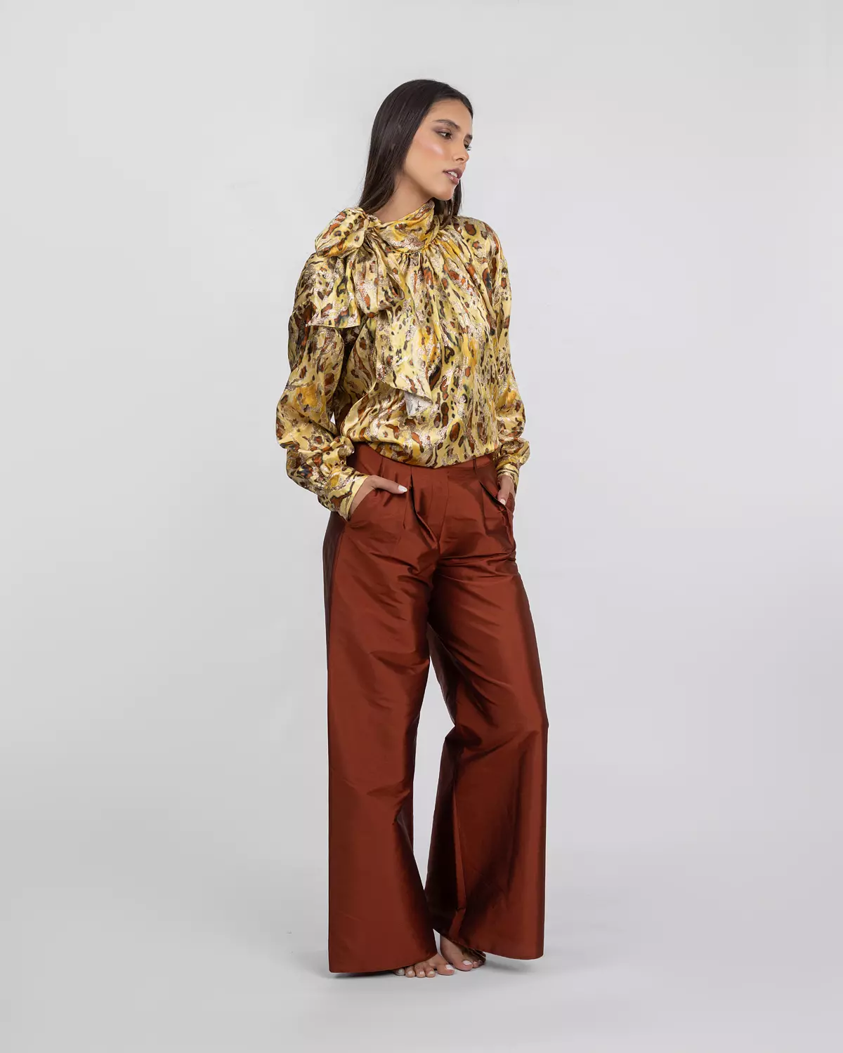 Animal-Print Oversized Blouse 3