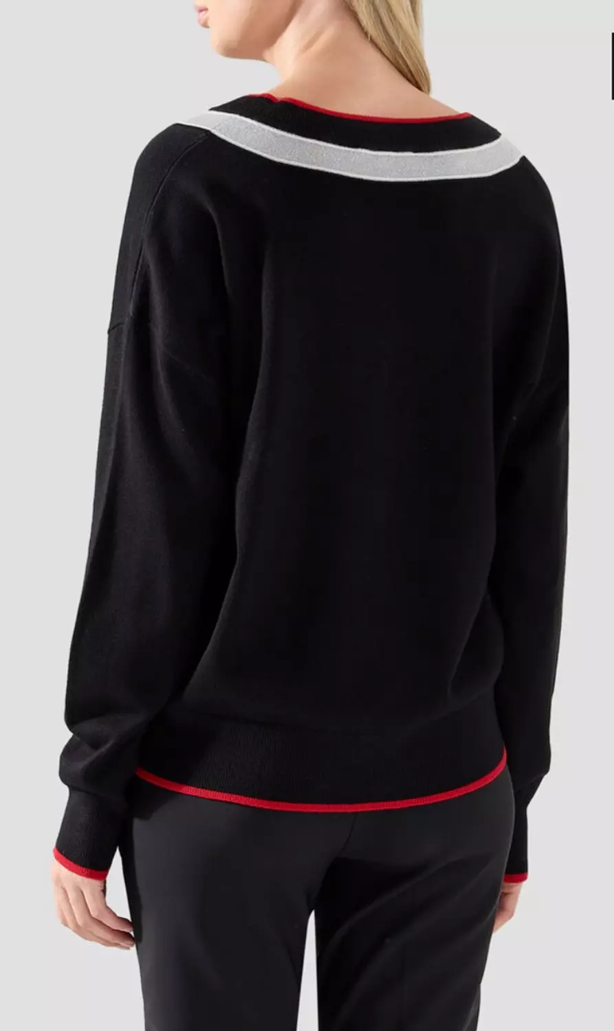 KARL Lagerfeld Paris knit sweater that offers a sophisticated and sporty aesthetic 2