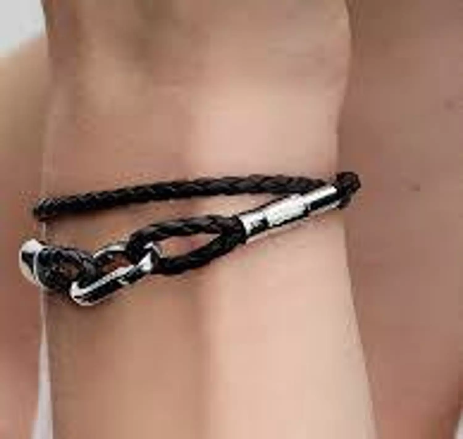 Pandora Moments Brown Braided Double Leather Bracelet Sterling silver  -  593338C01 hover image
