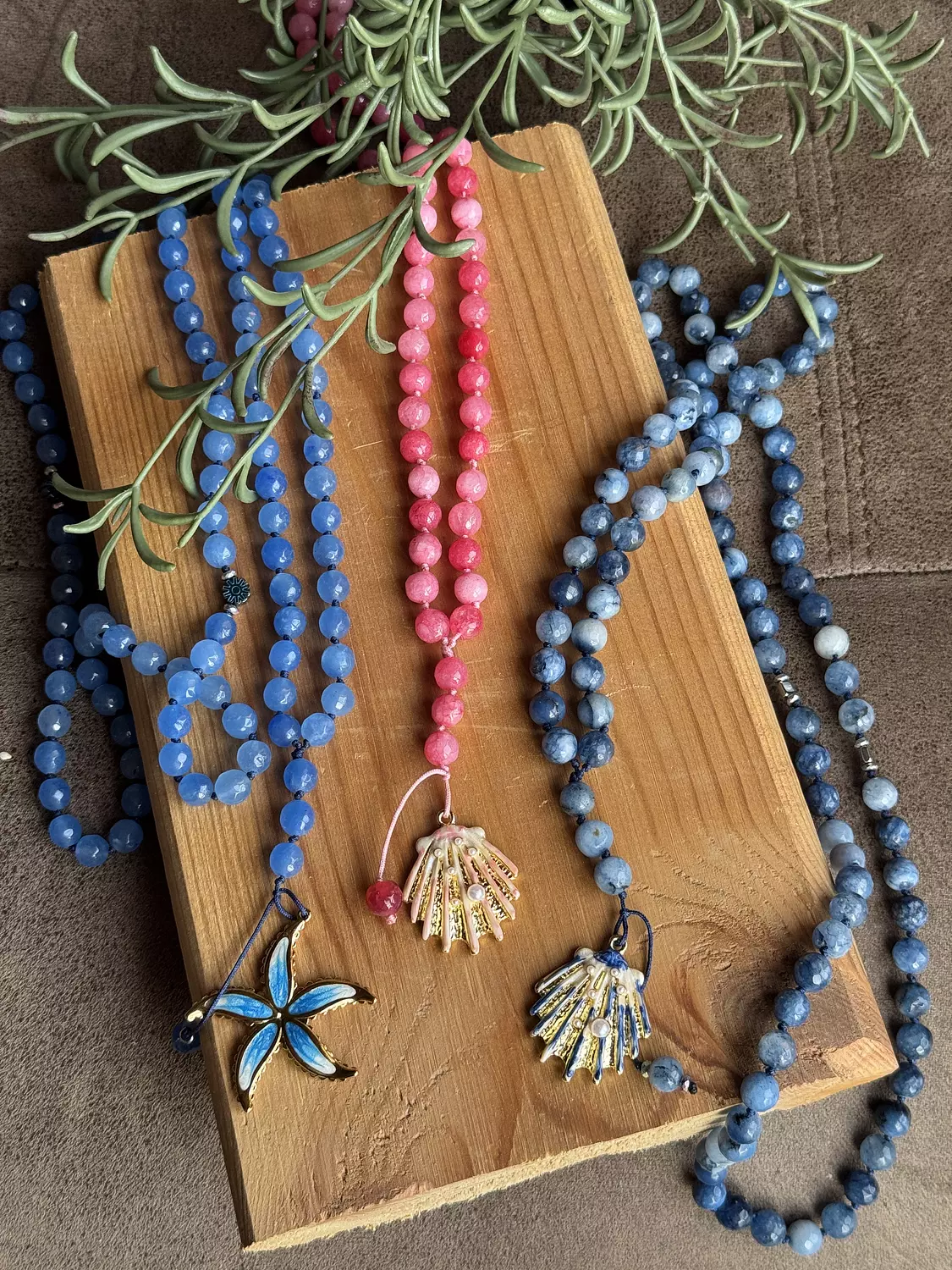 Knotted 99 Bead Rosary  With Pendant Charm ( Stock ) image