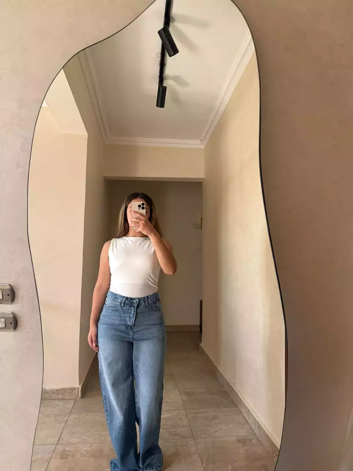 Wide Leg Jeans Mid Blue image