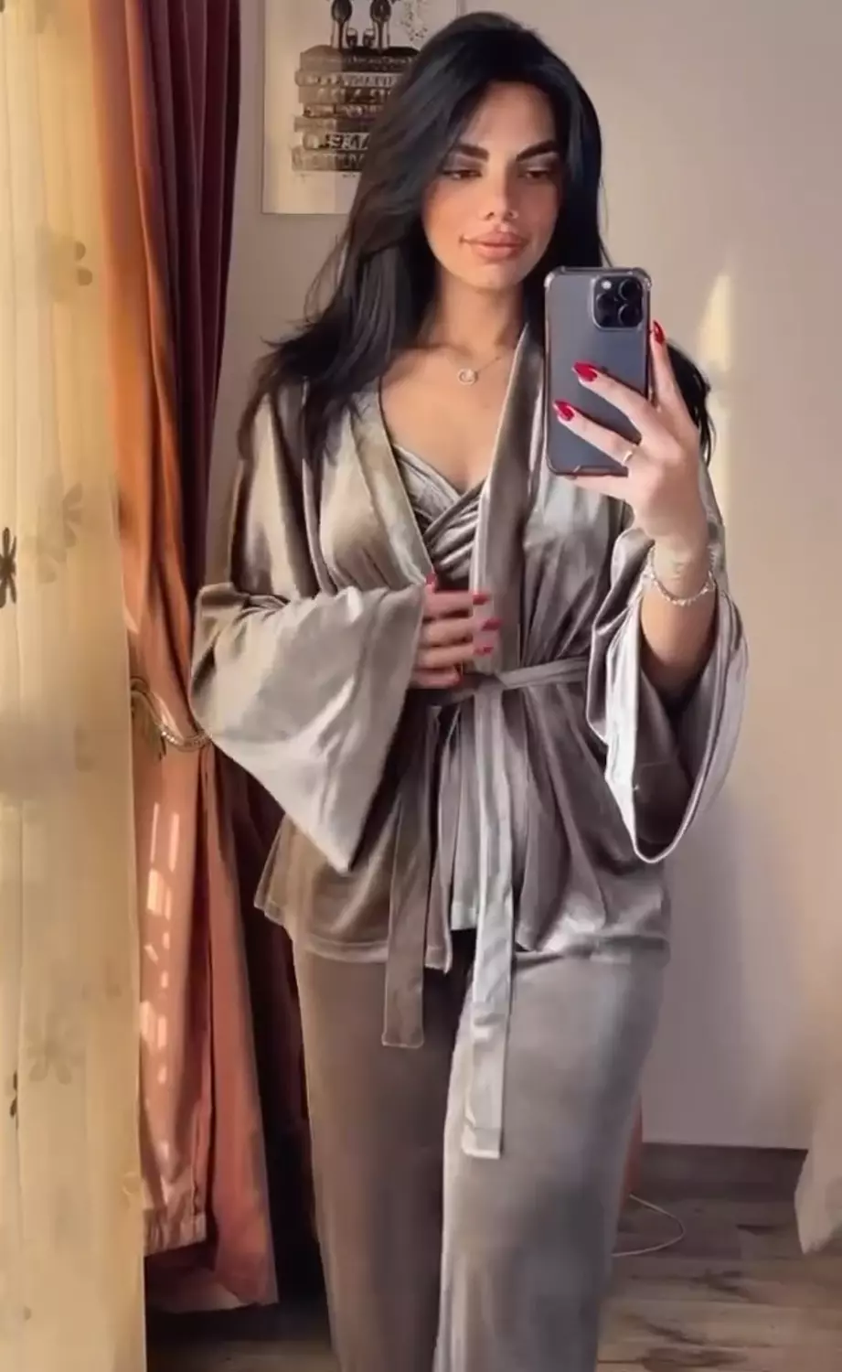 Champagne Velvet PJ Set   image
