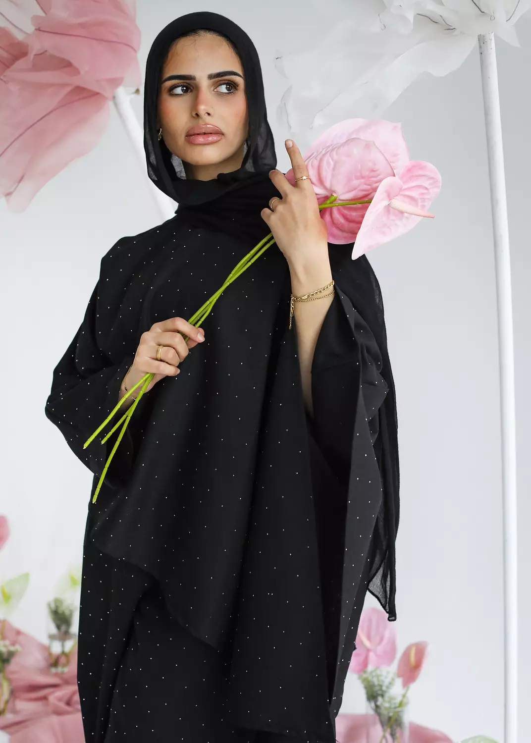 Rhinestone Blouse in Black 1