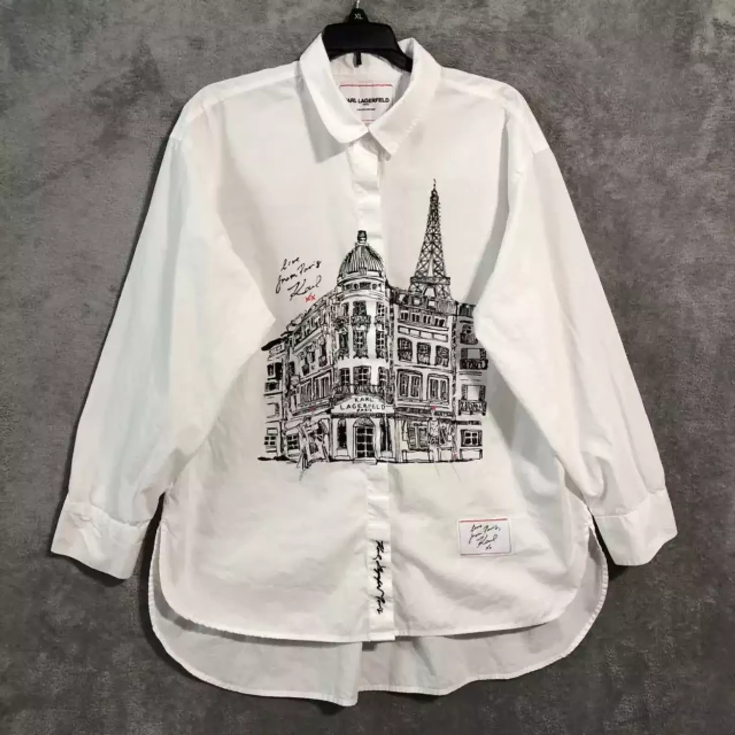 Karl Lagerfeld Paris Sketch Shirt – Size Medium image