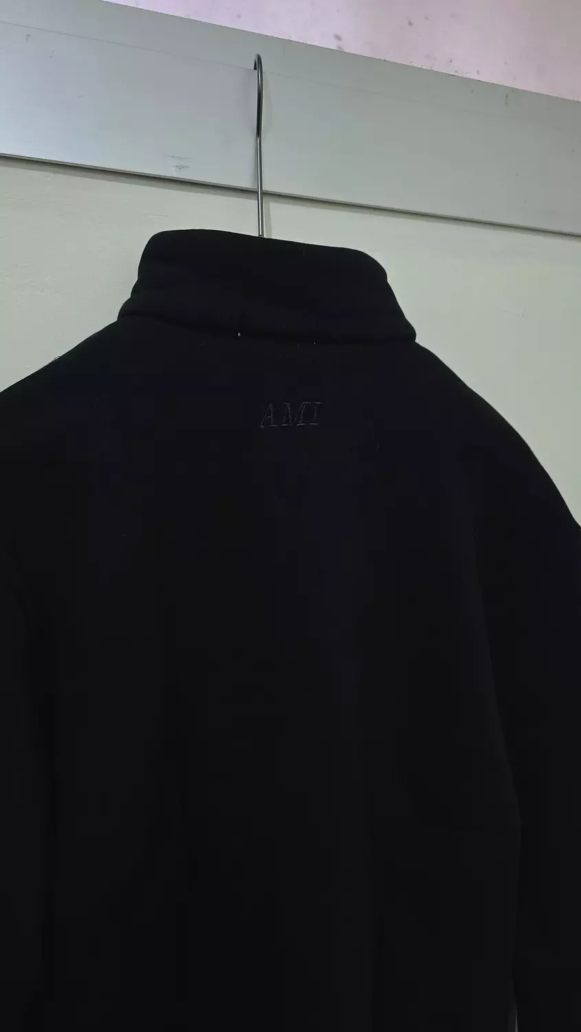 AMI du coeur sweater half zip black 3