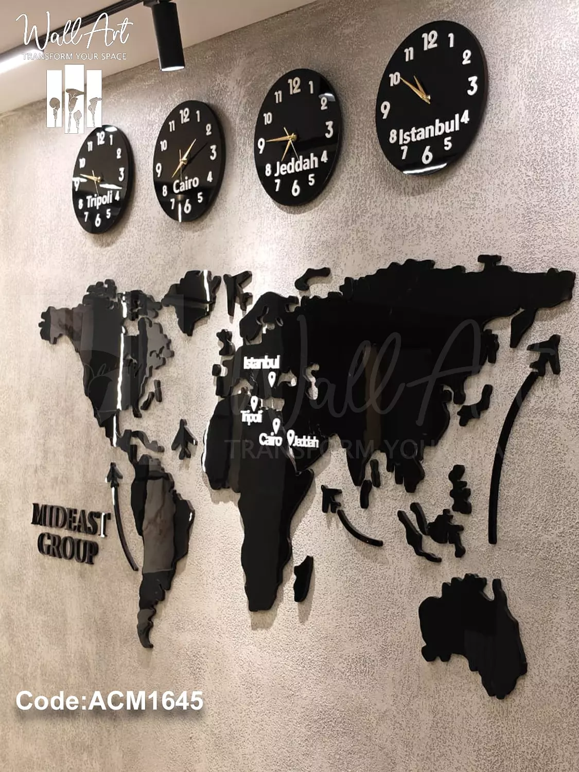 ACM1645- Acrylic Mirror World Map   3