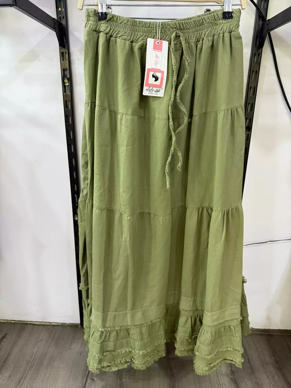 Drawstring Waist Casual Skirt 2