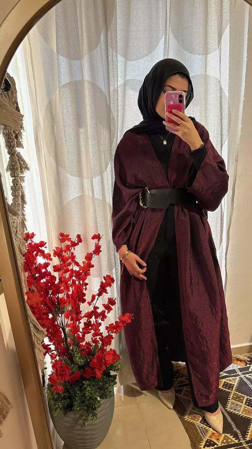 Shimmery Kaftan - Burgandy 2