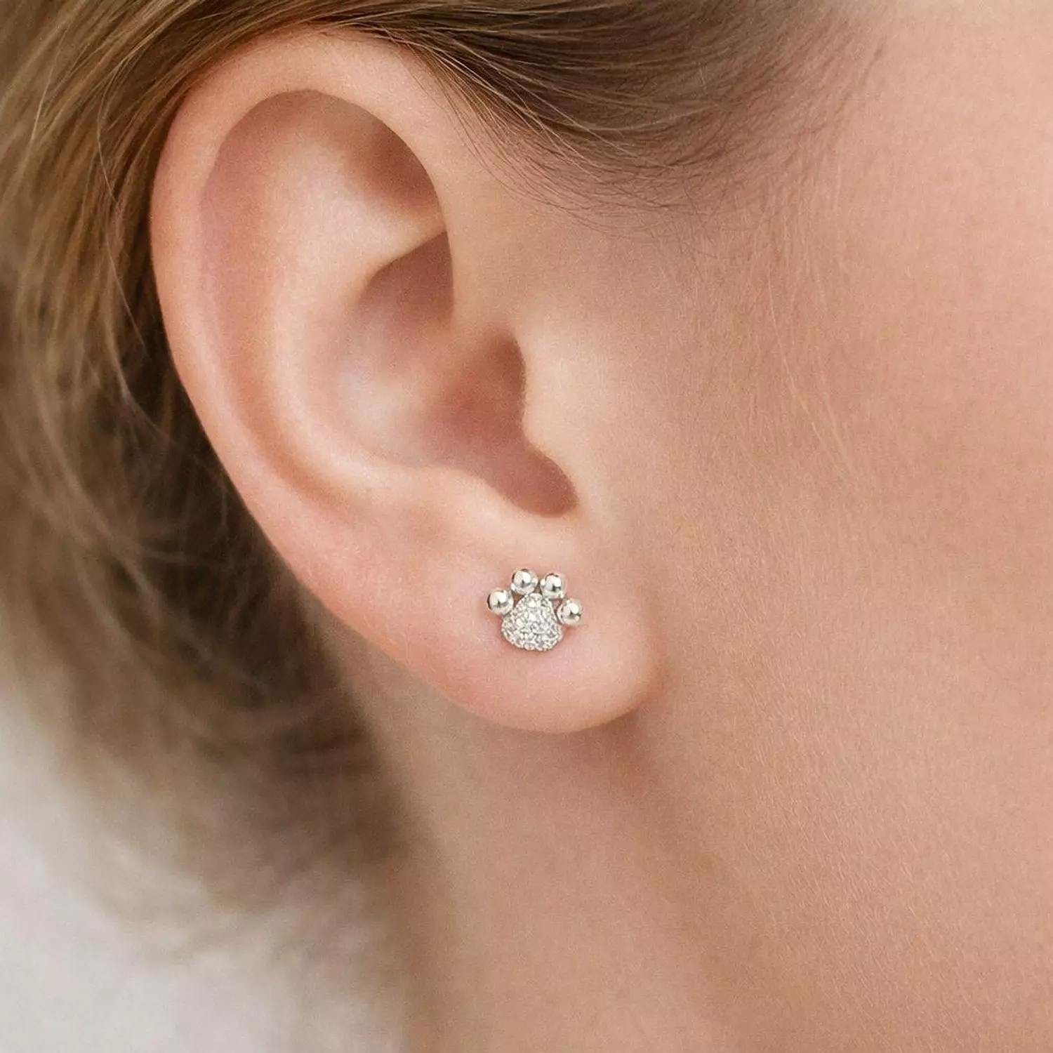 Silver Earrings Pearl image