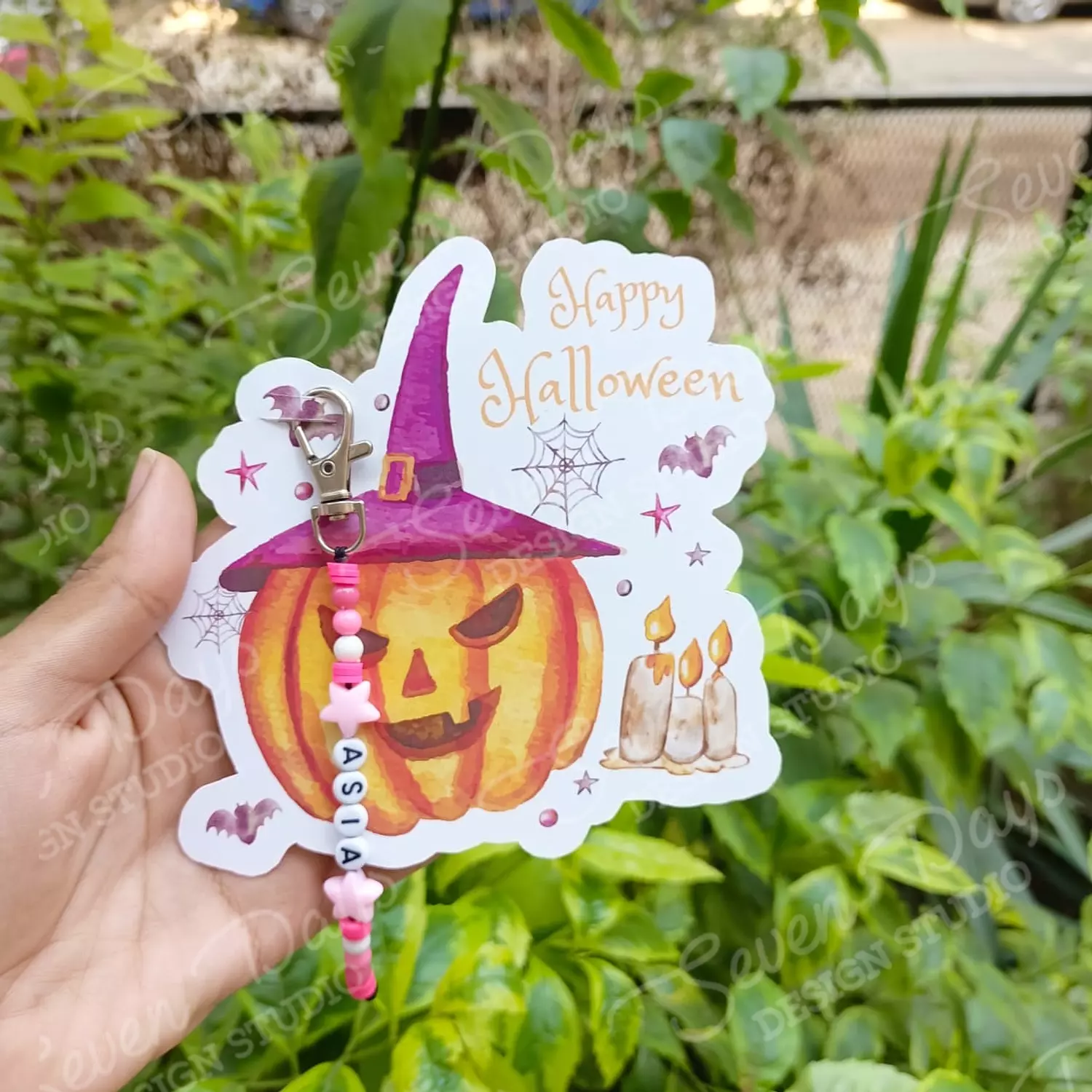 Pumpkin Chain Card image