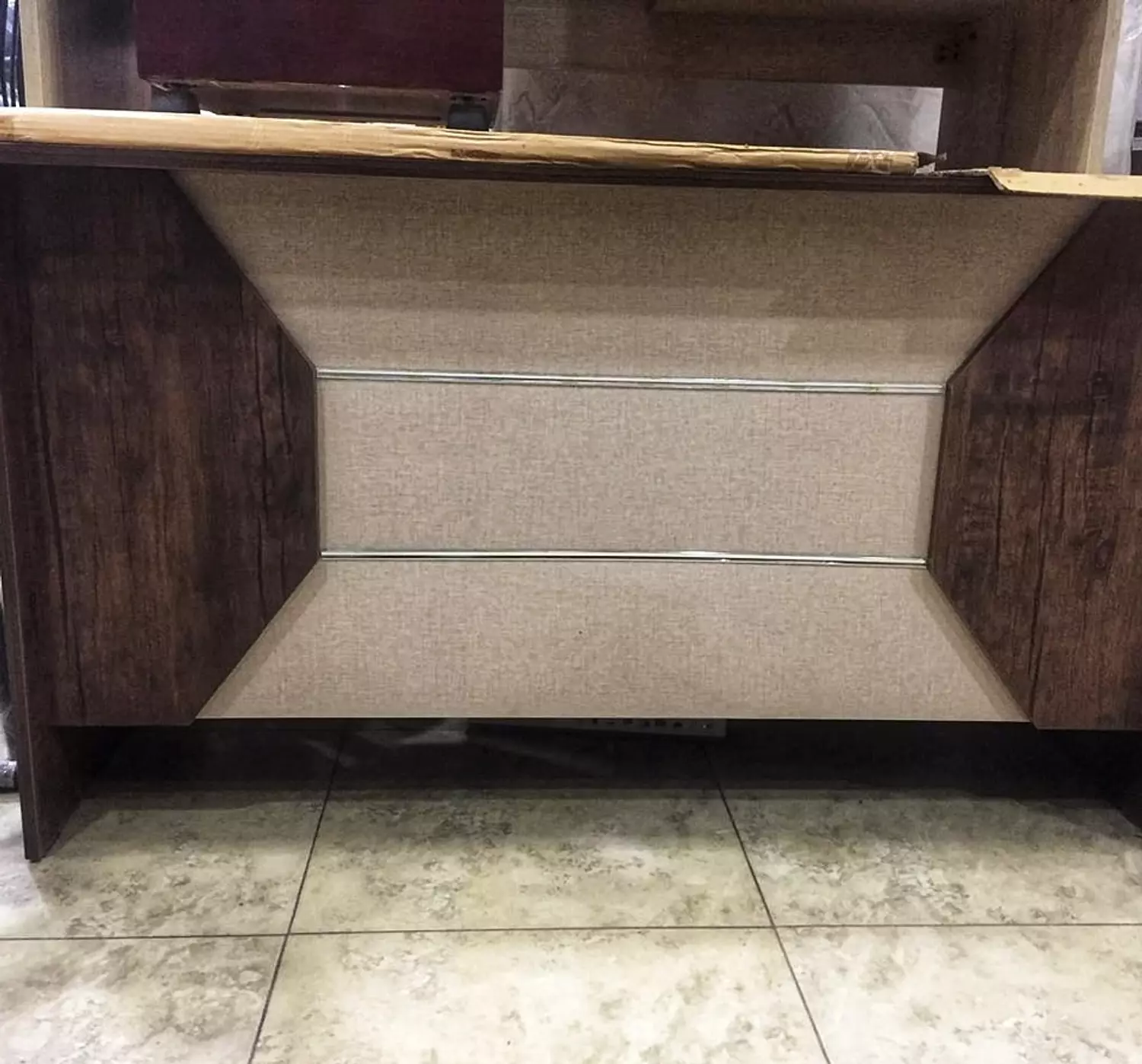 Desk 120 cm – Zero Brown / Linen, Without Unit image