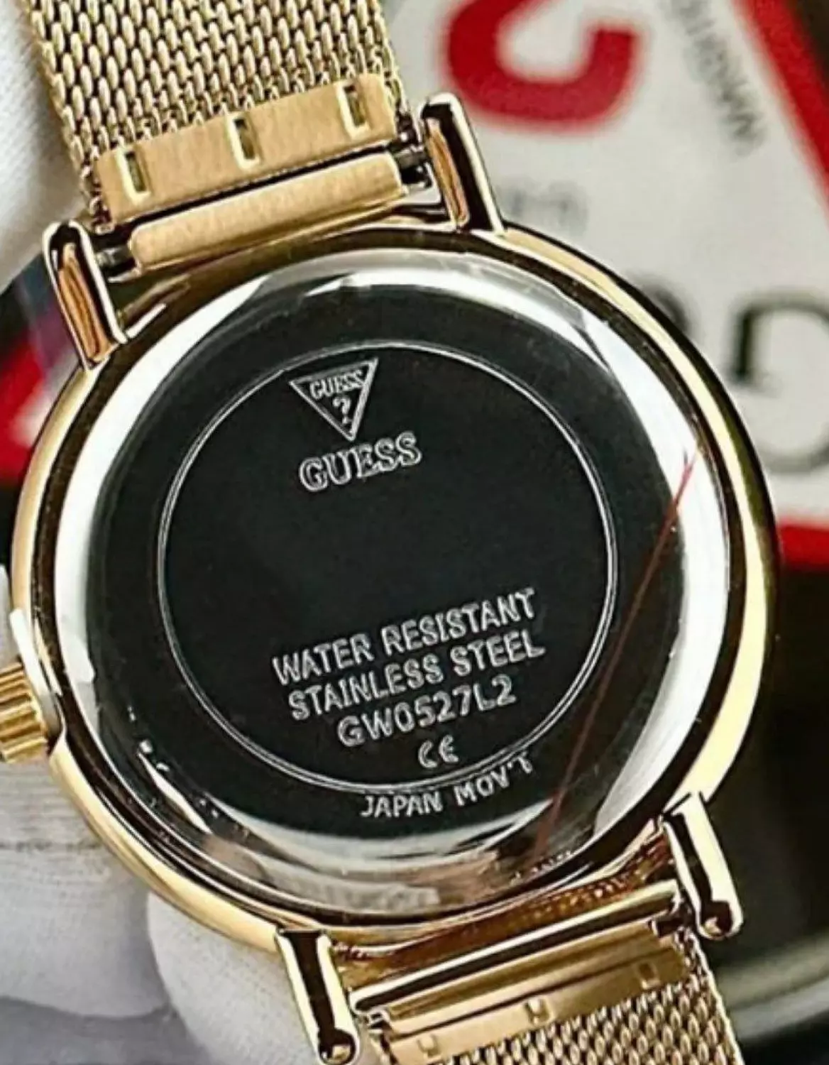 GUESS Gold-Tone Triangle Watch 2