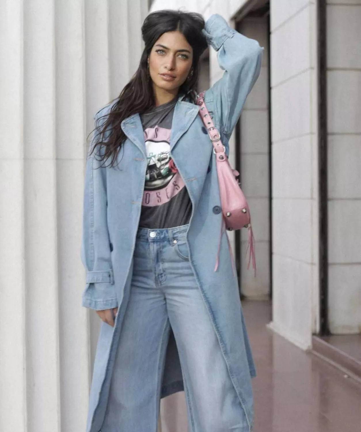 Denim trench coat  image