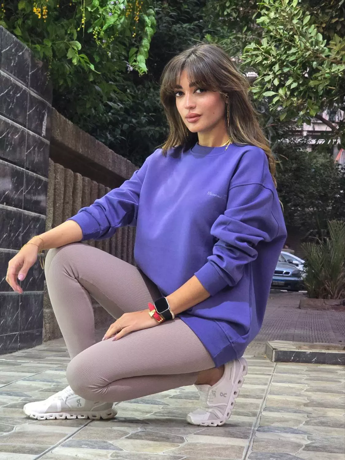 Massimo Dutti Indigo blue sweater hover image