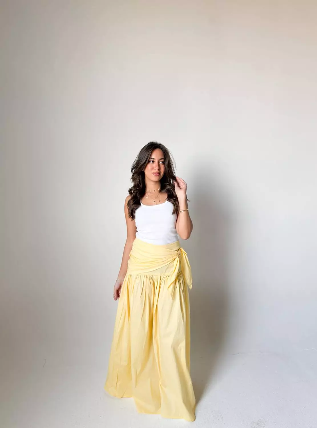 Scarf-Wrapped Skirt 2