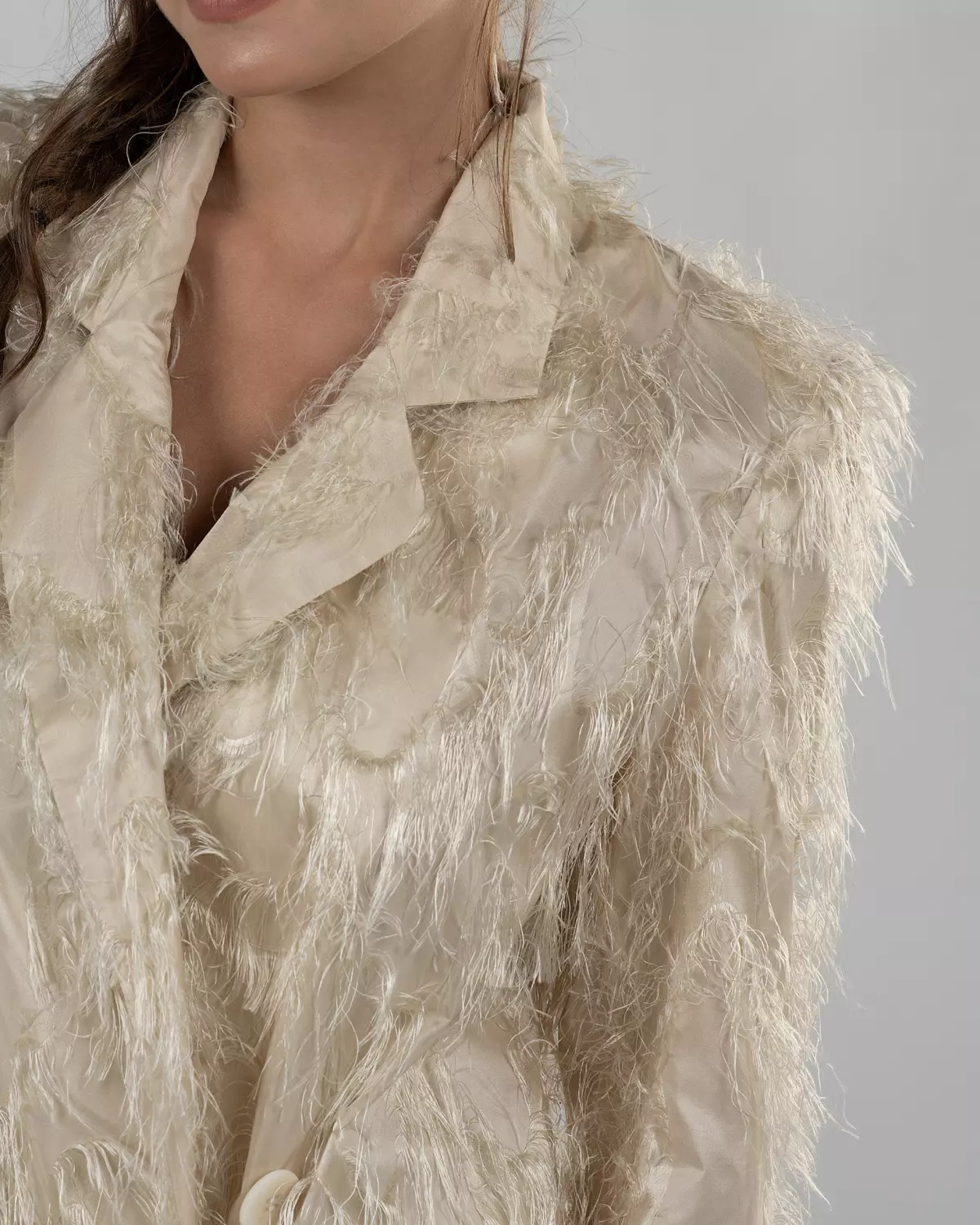 Vibrant Double-Breasted Blazer with Fringes 4