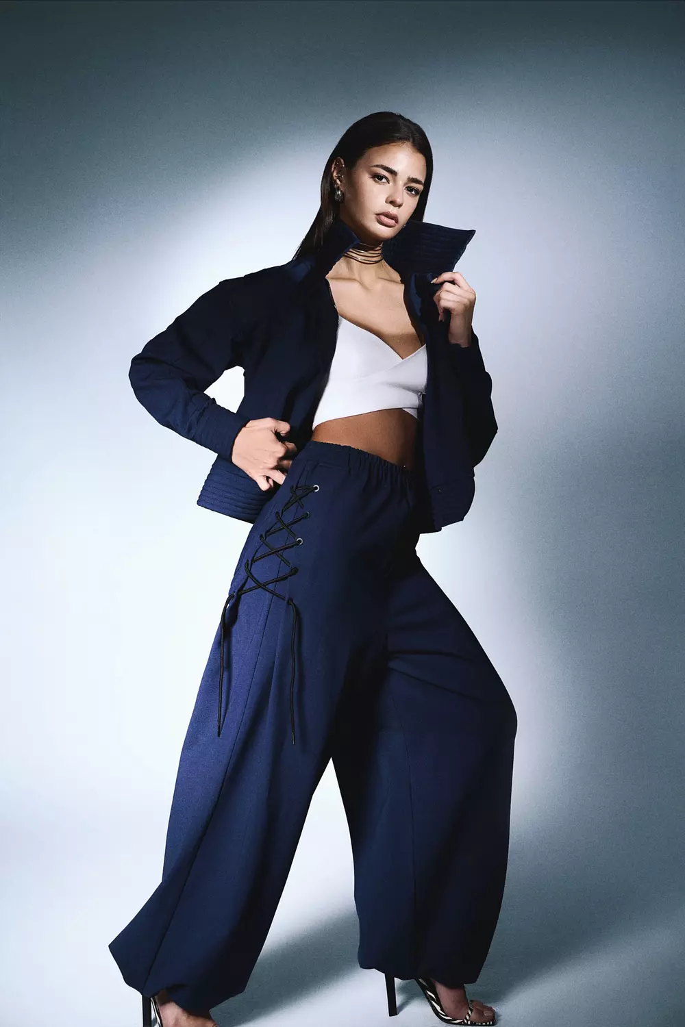 FYH Bordo Statement Set with Ribbon Cross - PANTS 2