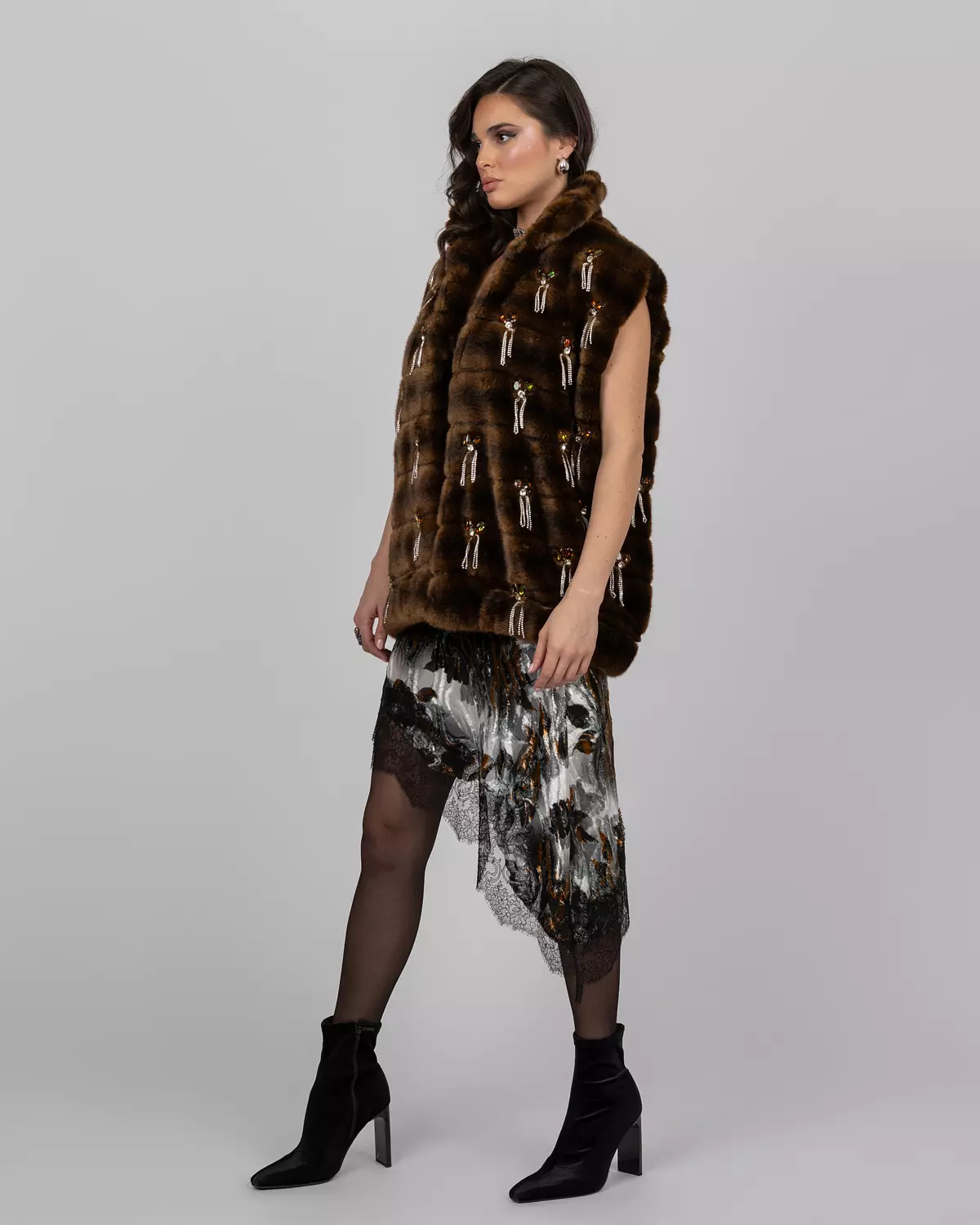 Brown Faux Fur Vest 5