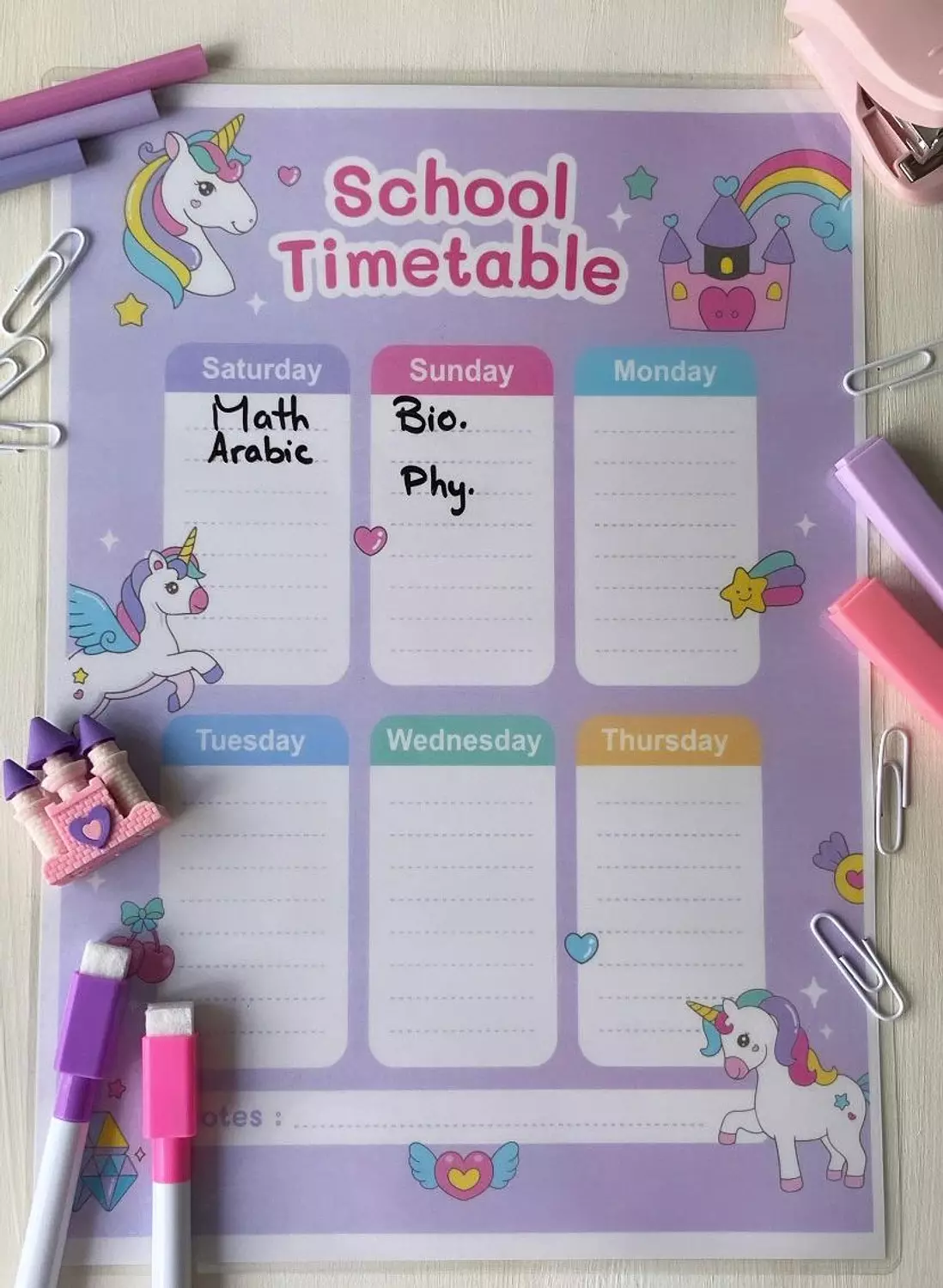 Unicorn School Timetable  image