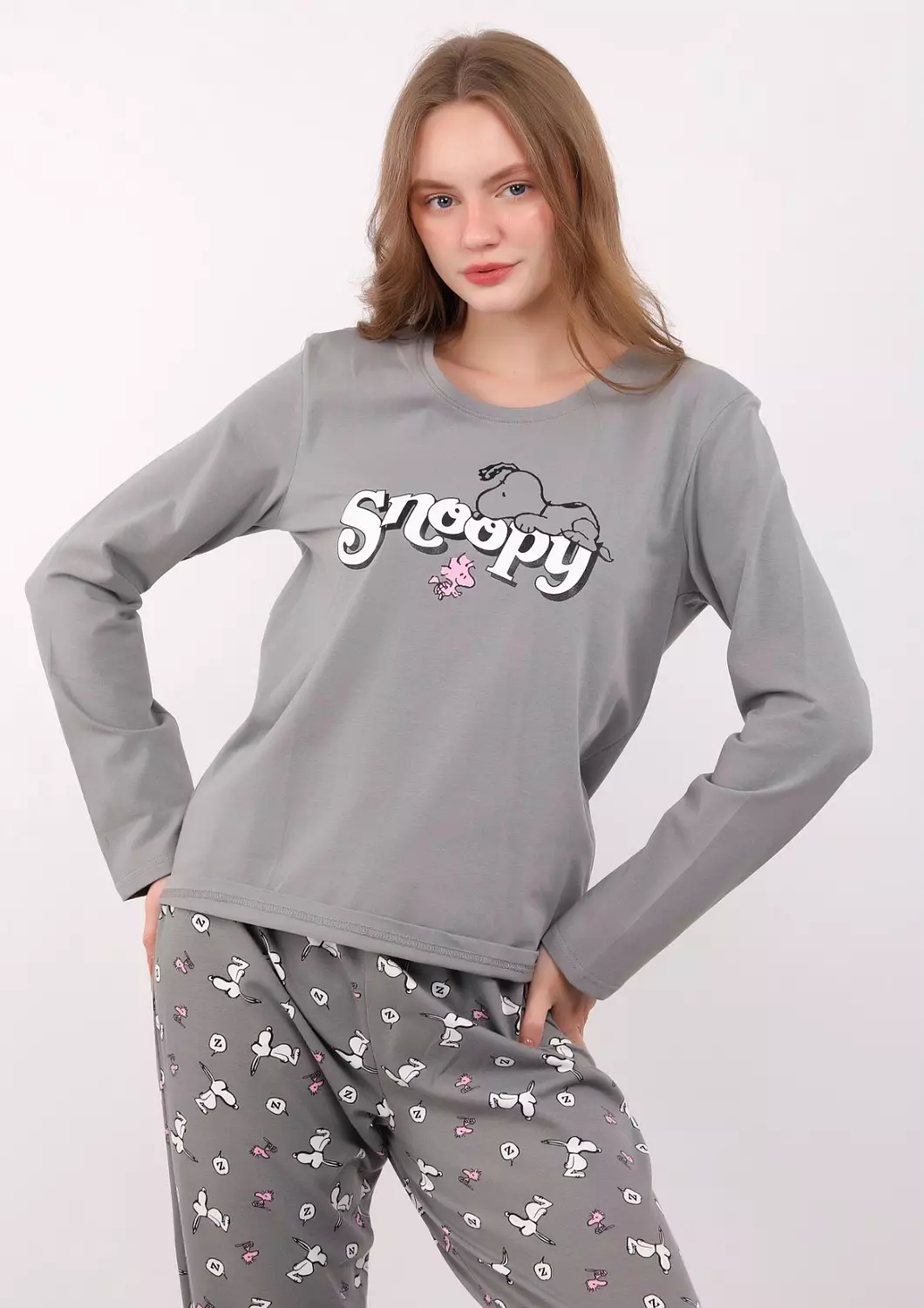 S122 snoopy long sleeves pajama set  image