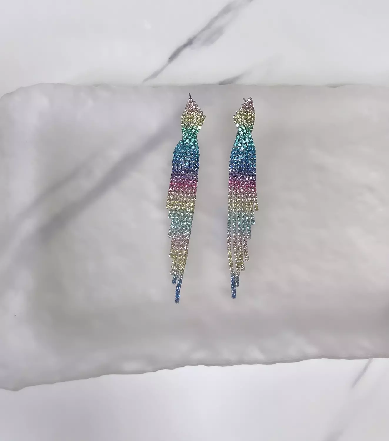 Shiny Rainbow Colour Crystal Earring 3