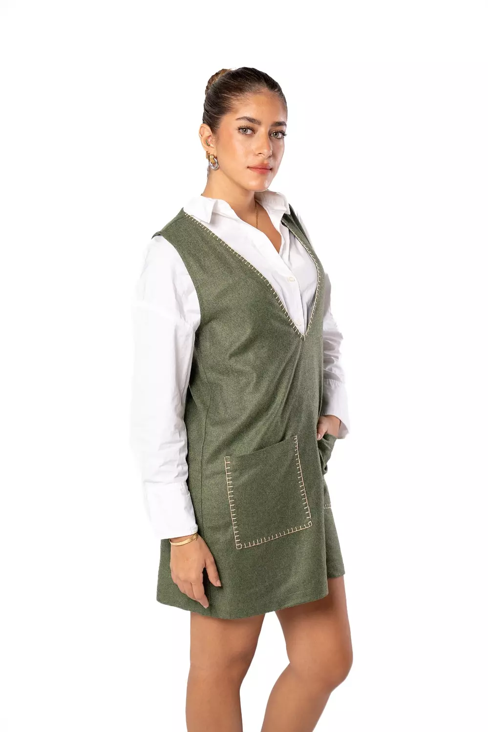 Flow Short Wool Dress w/ Pockets 4