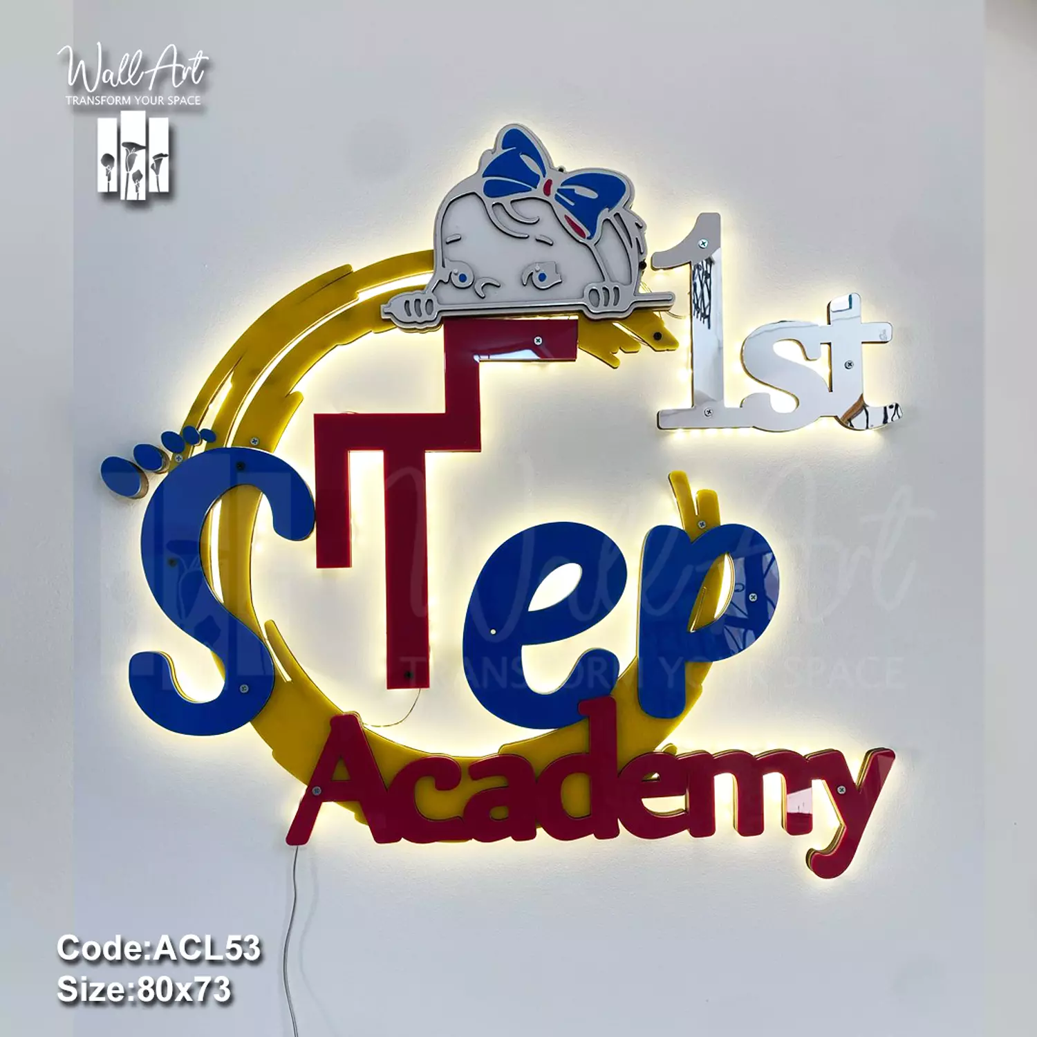 ACL53-Lighted Coloured Acrylic Logo  3