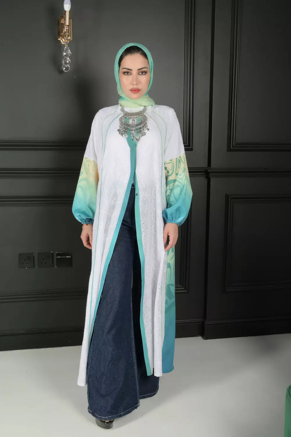 Cotton Lace Abaya 1