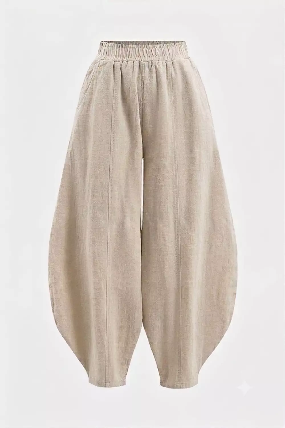 Balloon-Fit Linen Pants image