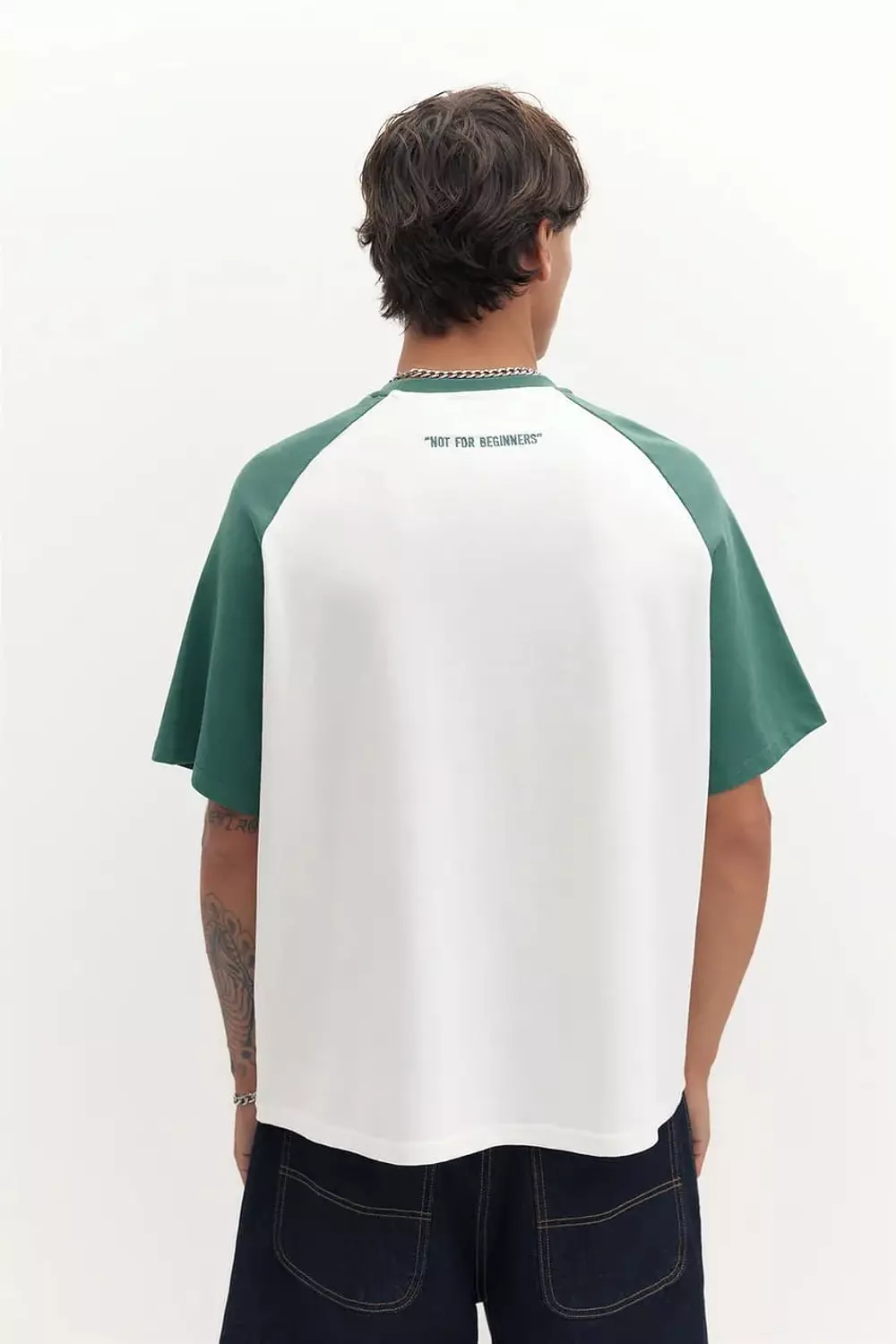 PULL&BEAR - HVID RAGLAN -T-SHIRT  1