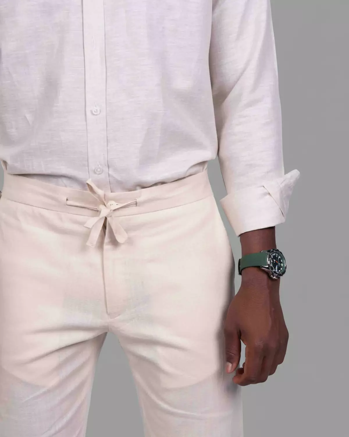 Beige linen pants  1