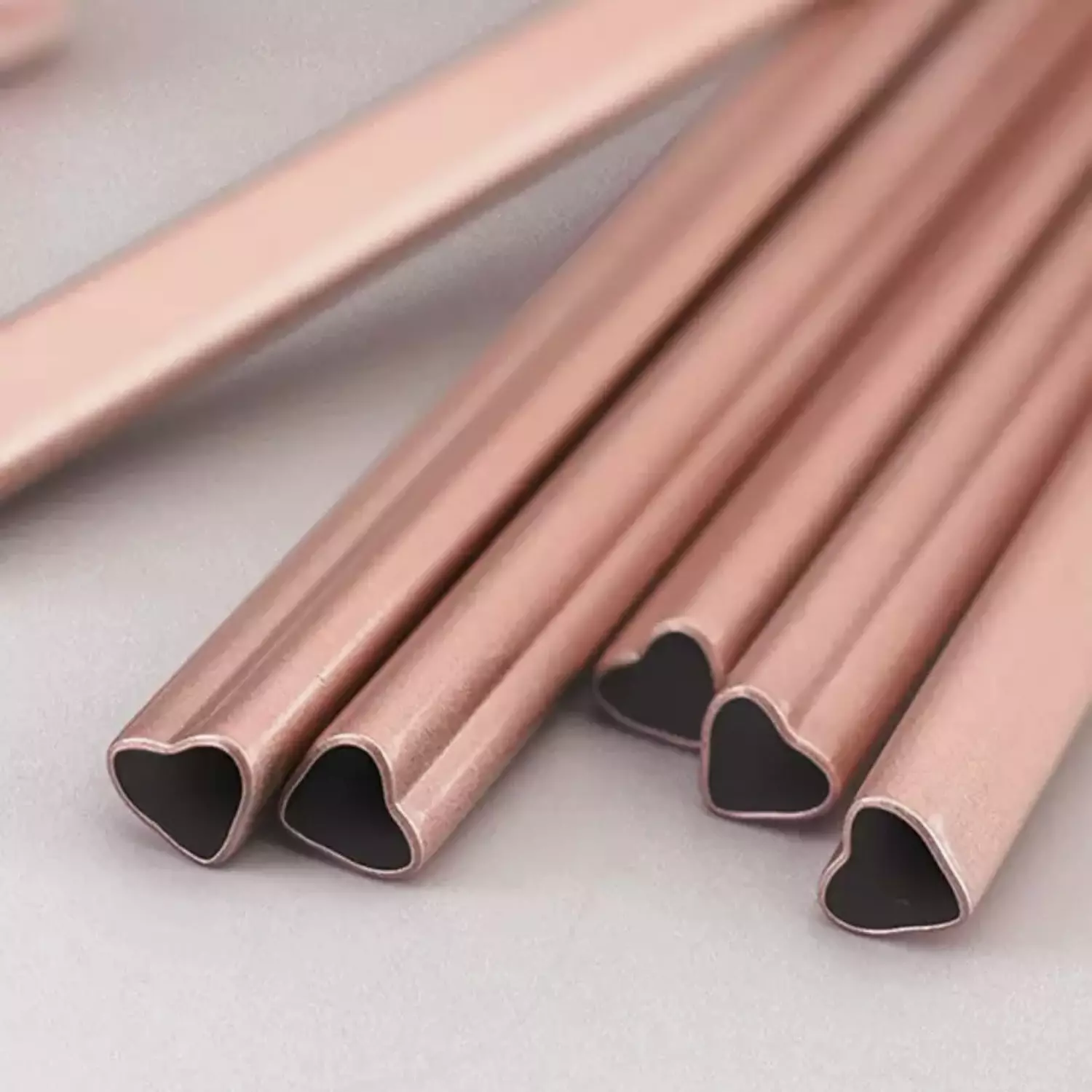 Heart steel straw  2