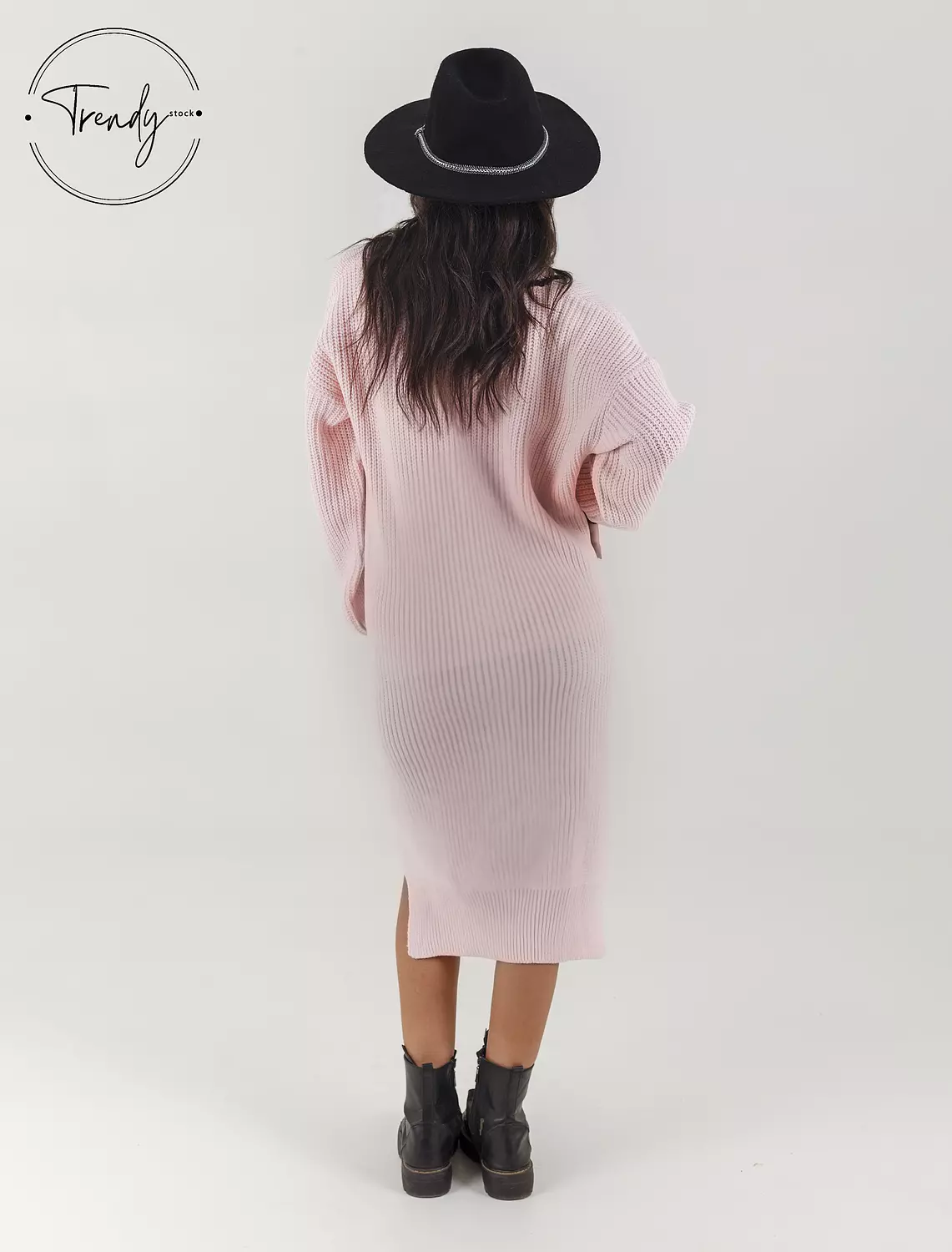 Pink Short V Neck Dress 1