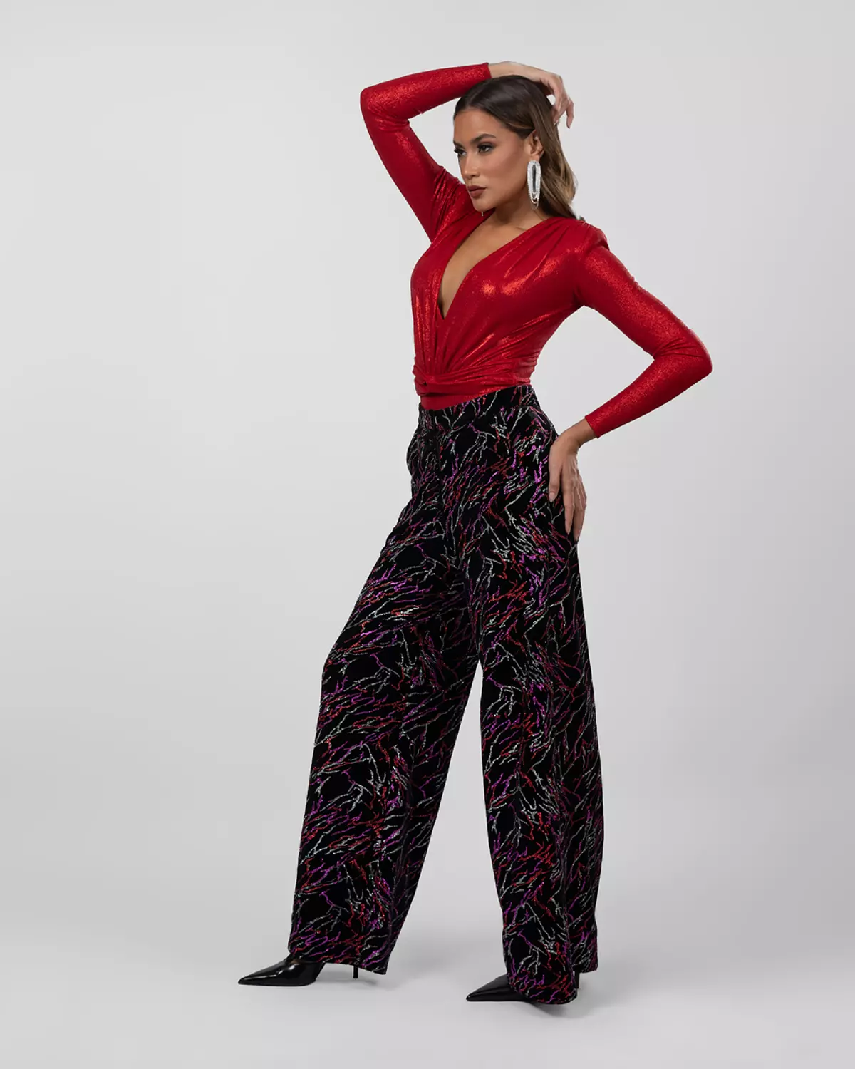 Red Shimmery bodysuit 2