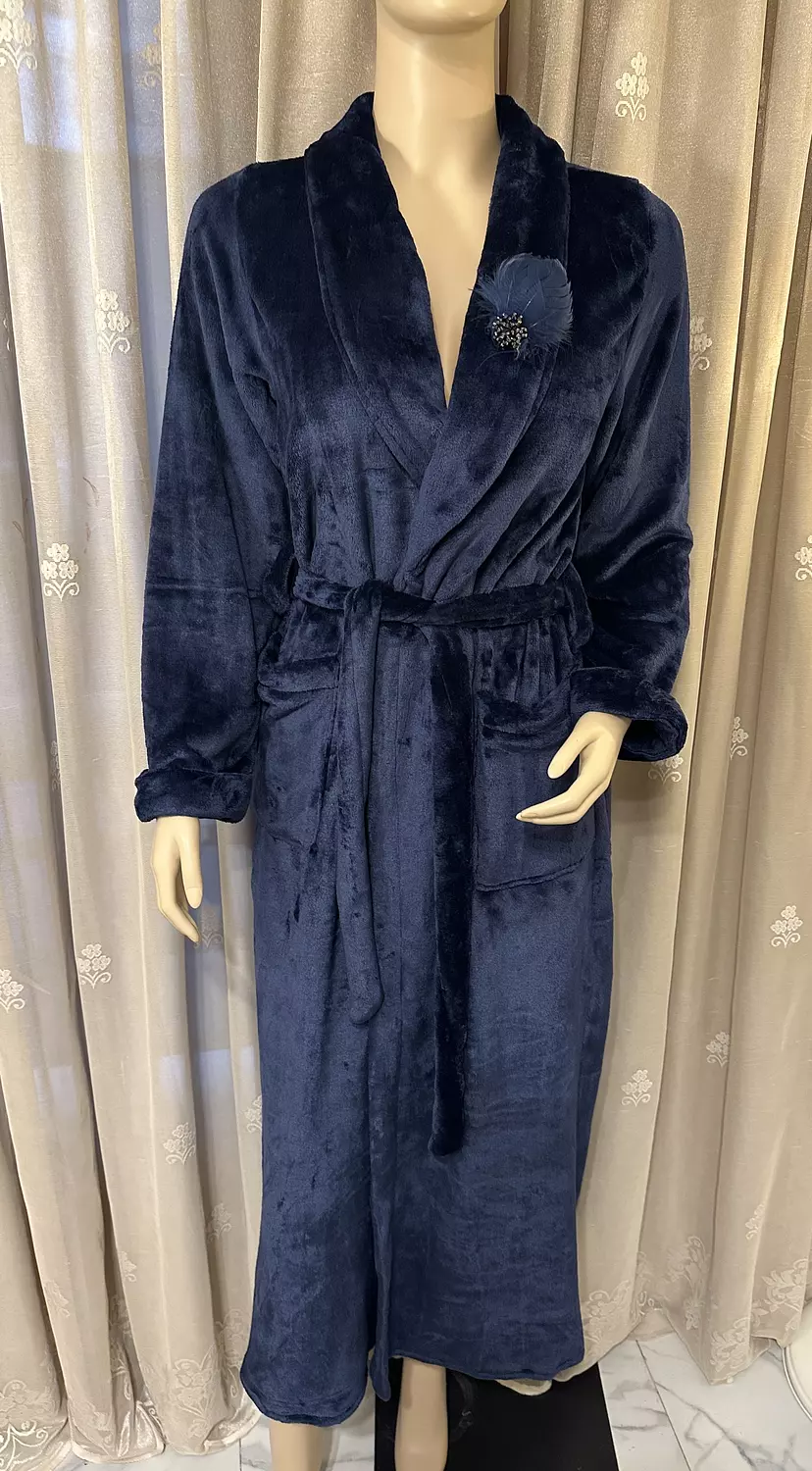 Royal Blue Winter Robe 1