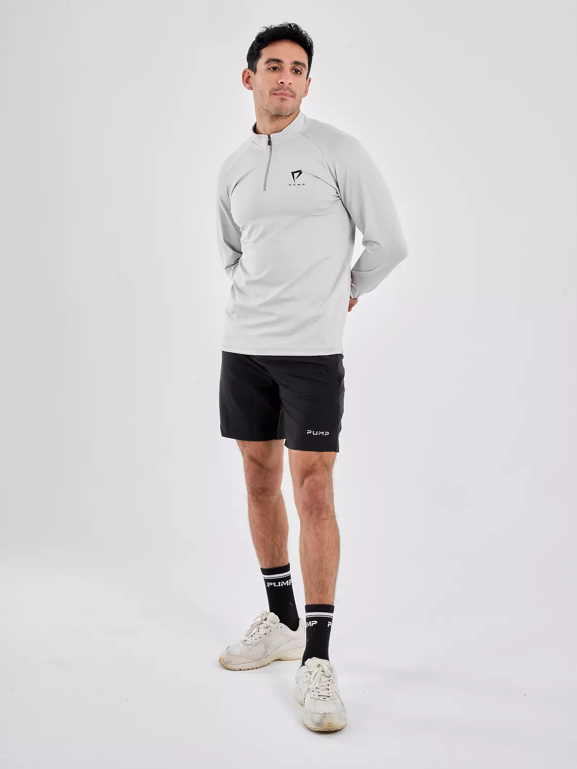 CORE TRAINING QUARTER ZIP-SLATE GREY "CYBER" 6