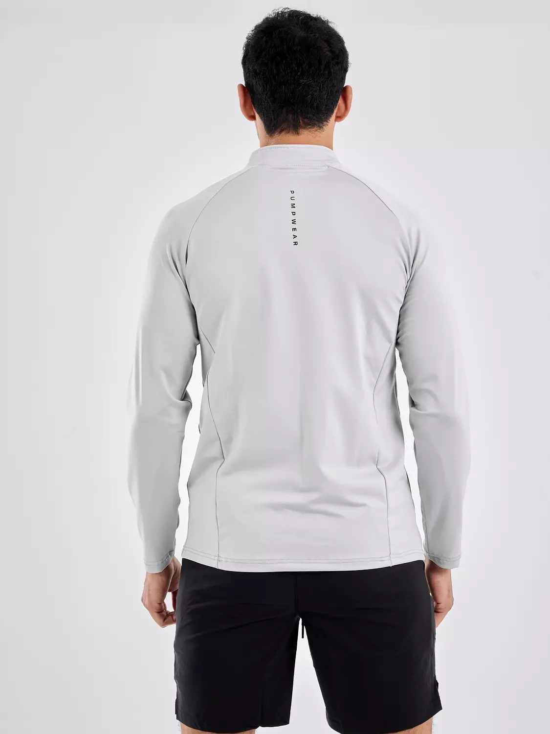 CORE TRAINING QUARTER ZIP-SLATE GREY "CYBER" 3