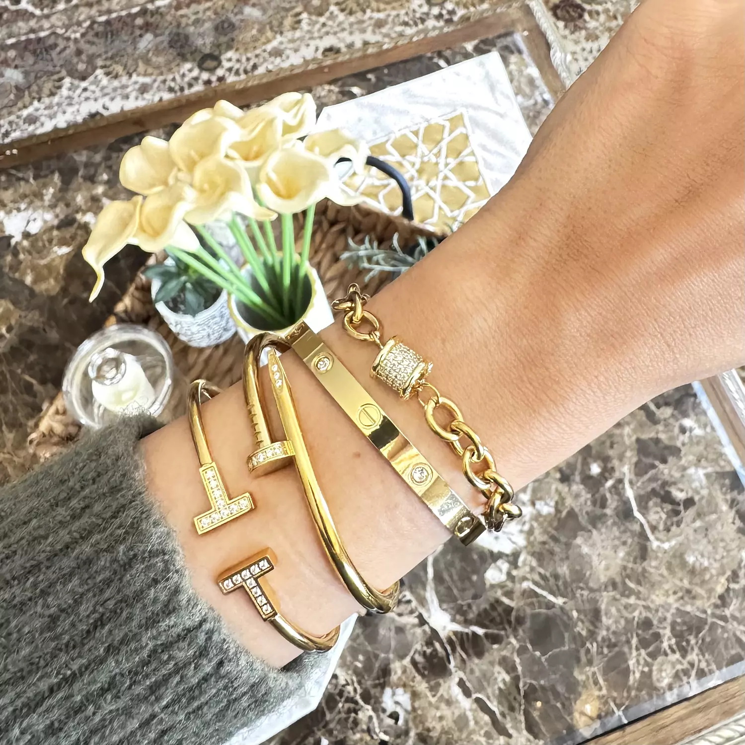 T-Shape flexible open bangle 2
